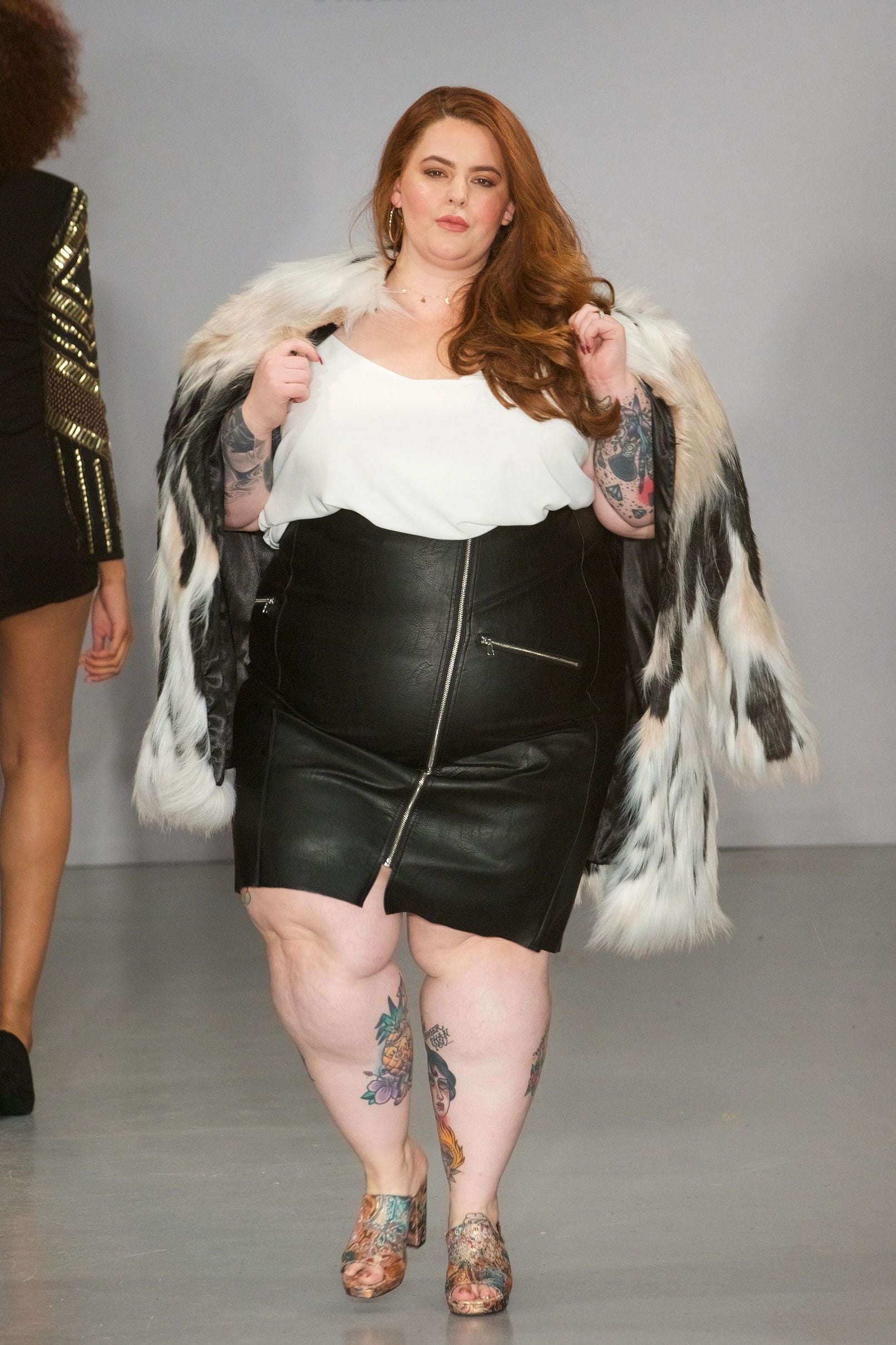 Holliday walking in the Simply Be 'Curve Catwalk' at London Fashion Week, September 2017