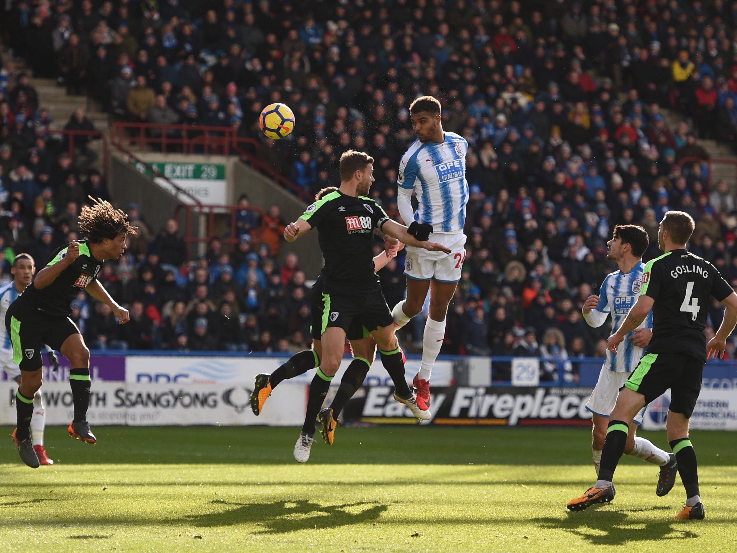 Moonie's towering header saw Hudderfield ahead