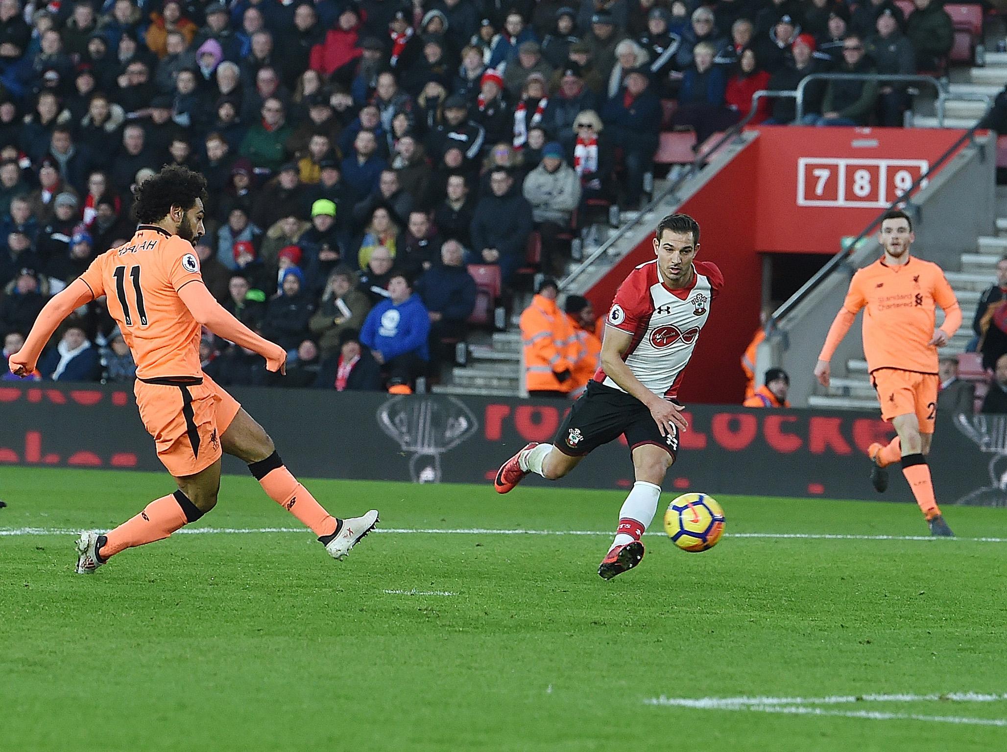 Salah sweeps home Liverpool's second (Getty Images)