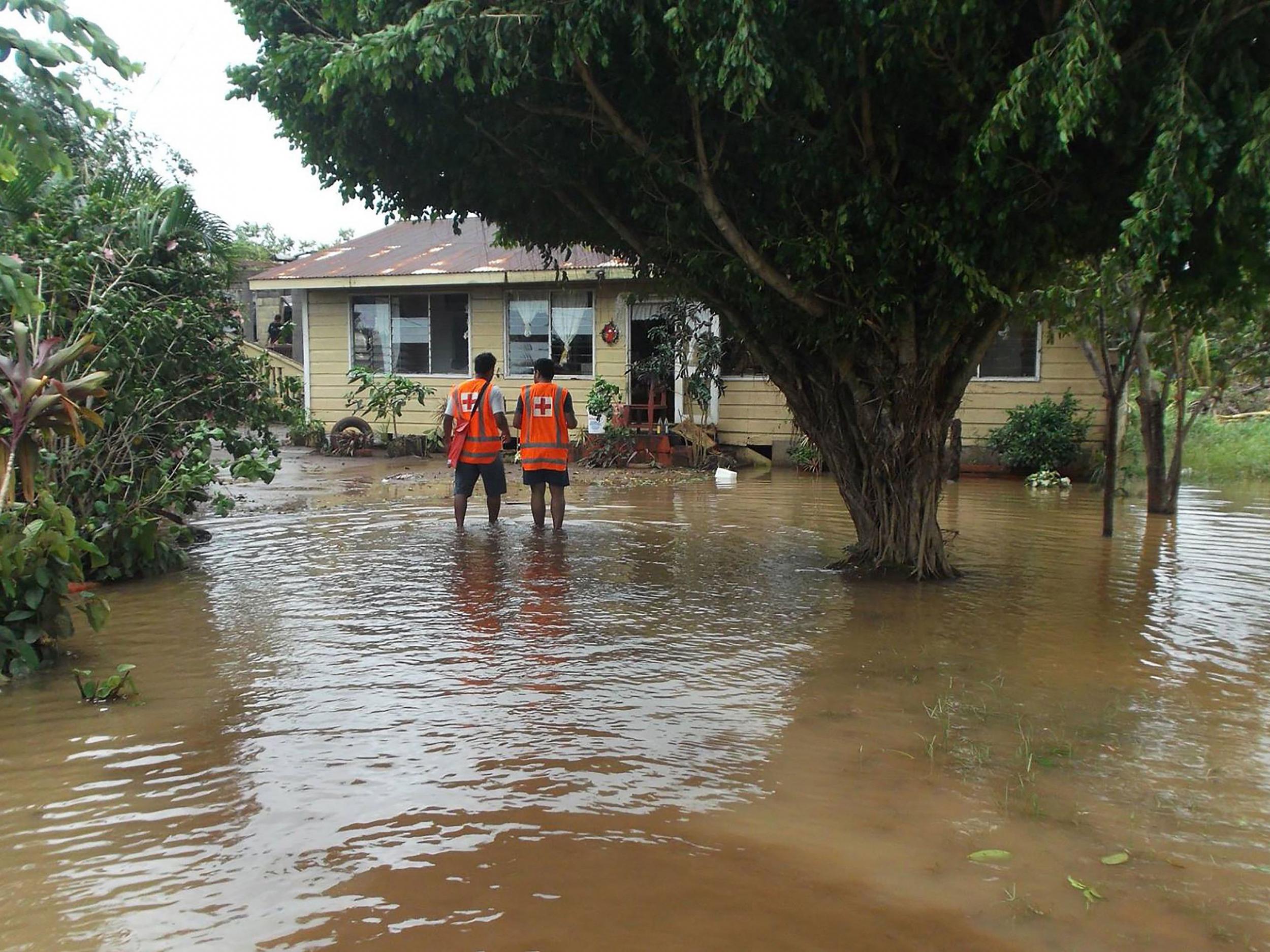 The storm has strengthened since hitting Samoa last week, where it caused damage to buildings, flooding and power outages