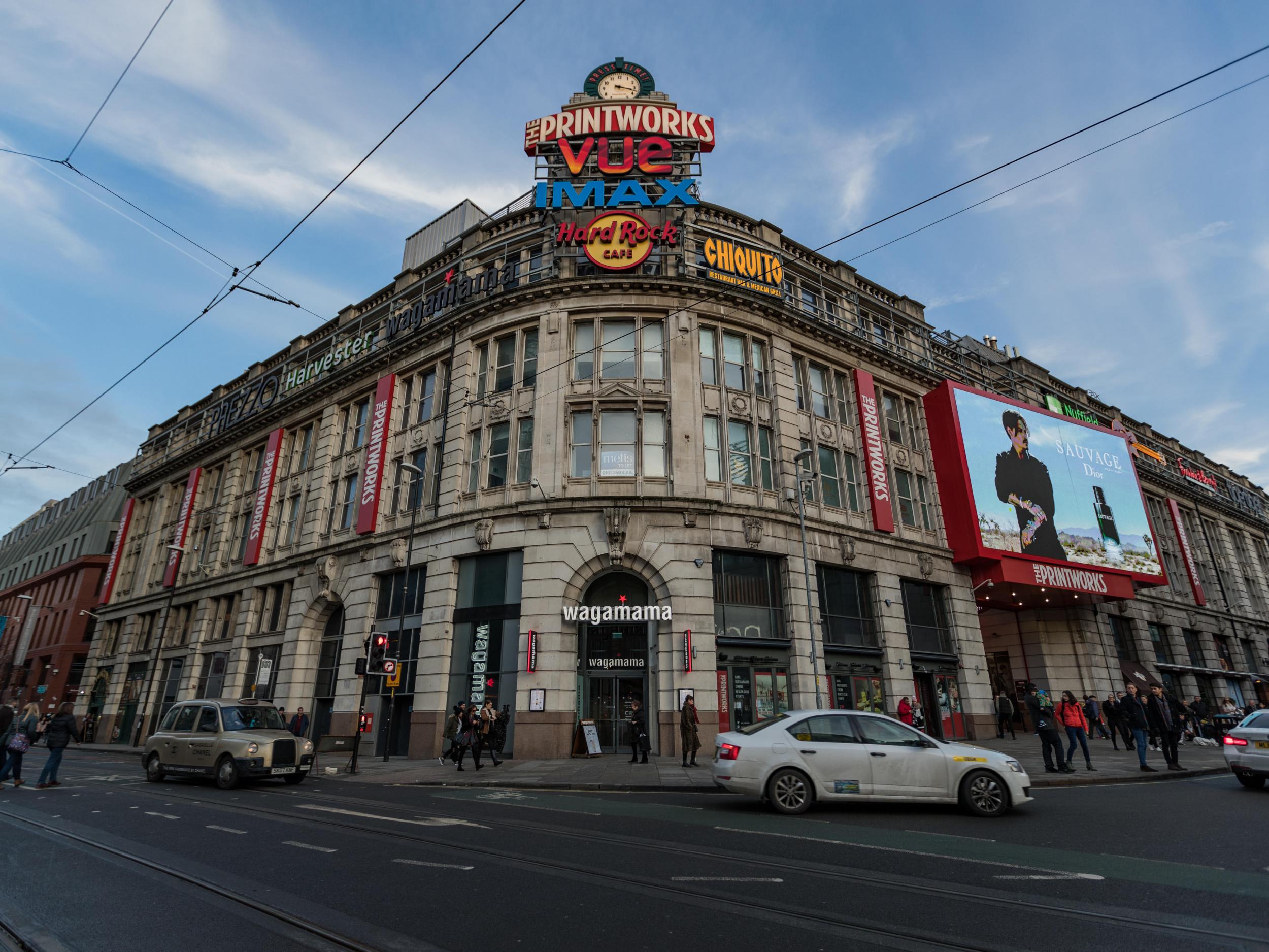 The fight took place outside the Printworks entertainment hub