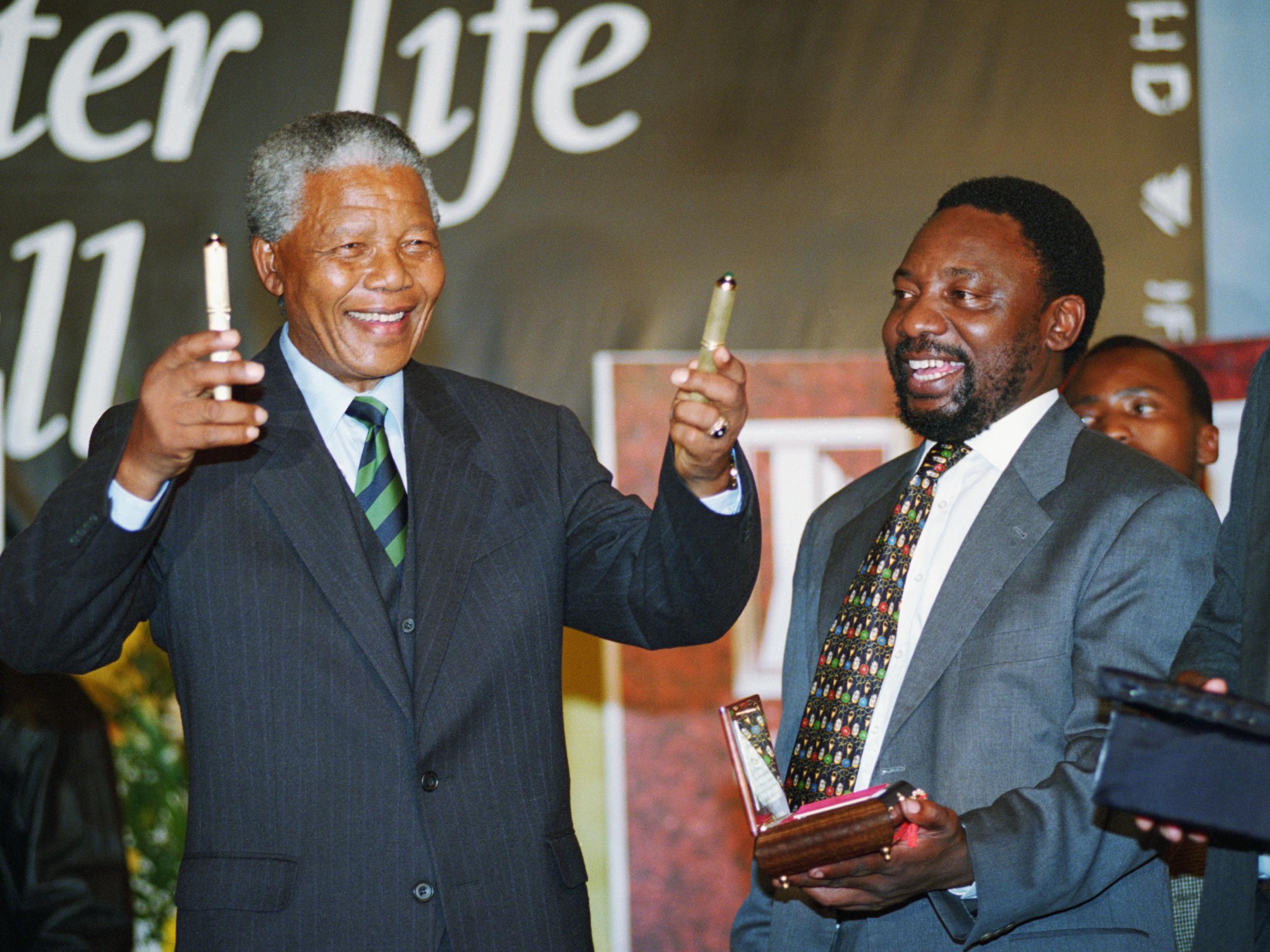 Mandela with Ramaphosa: their close friendship has always inspired trust among voters