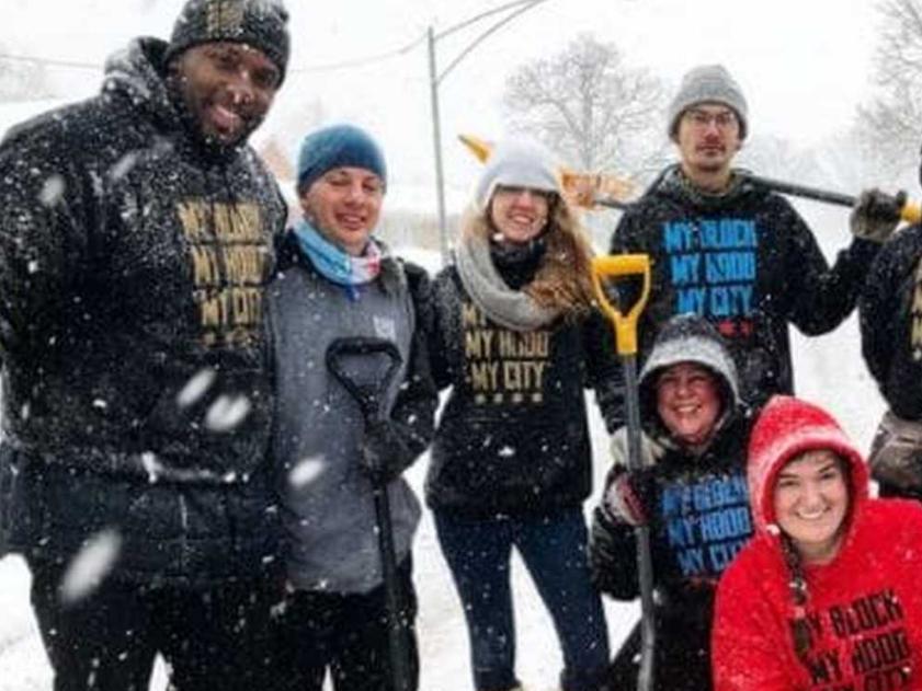 Jahmal Cole with his volunteers