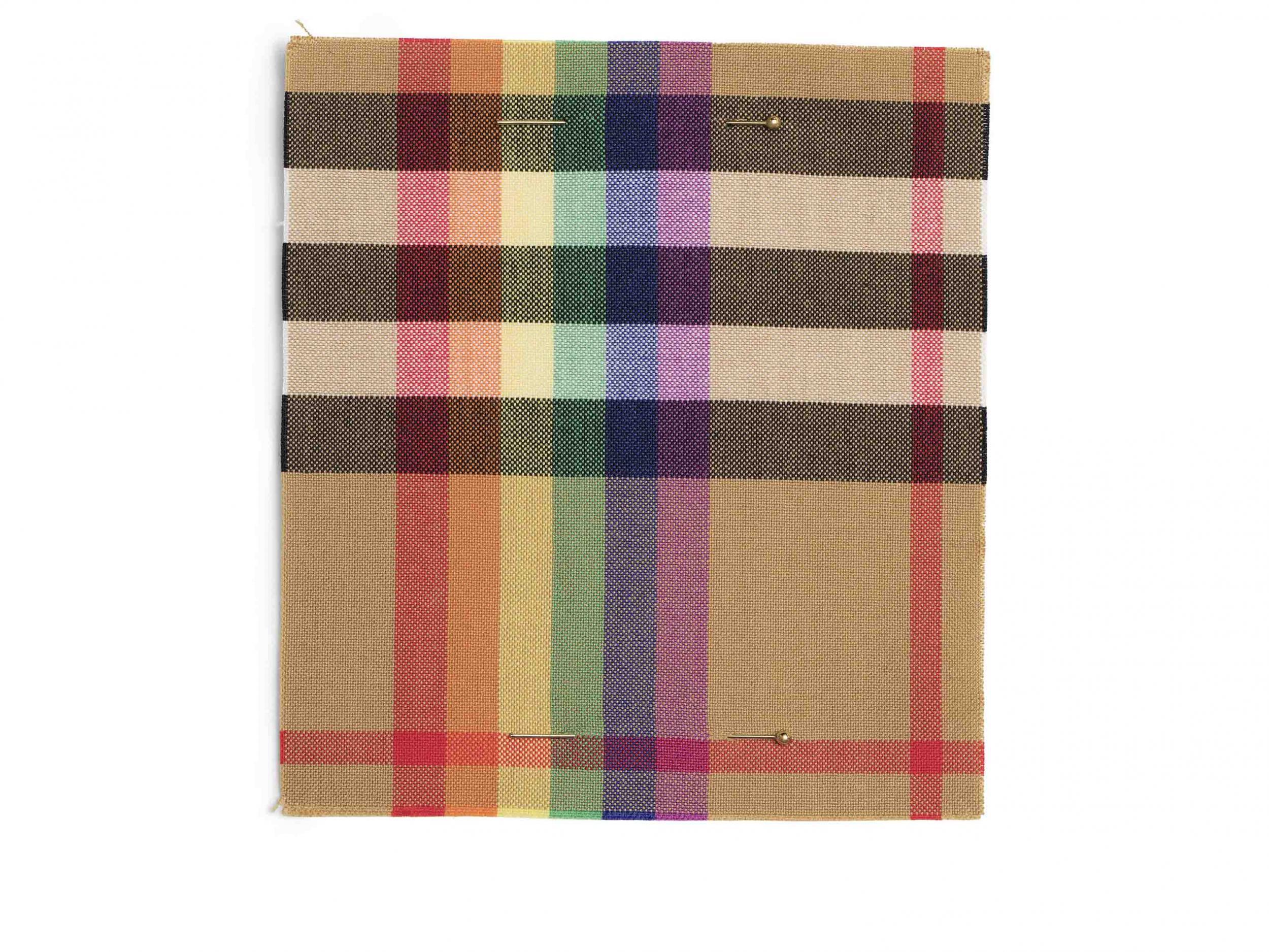 The new rainbow check is dedicated to and in support of LGBT youth (Burberry)