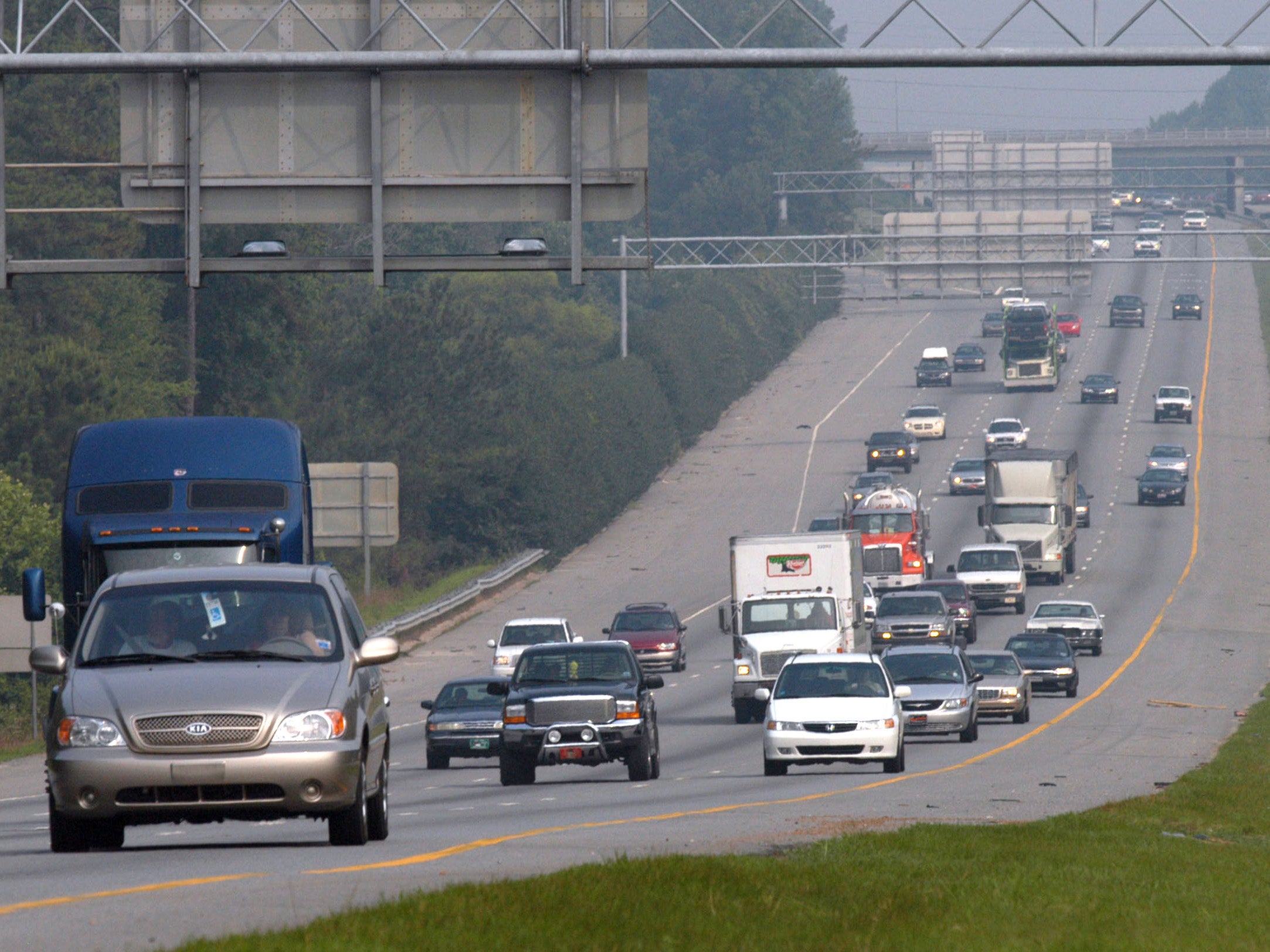 The incident happened on the Interstate 40