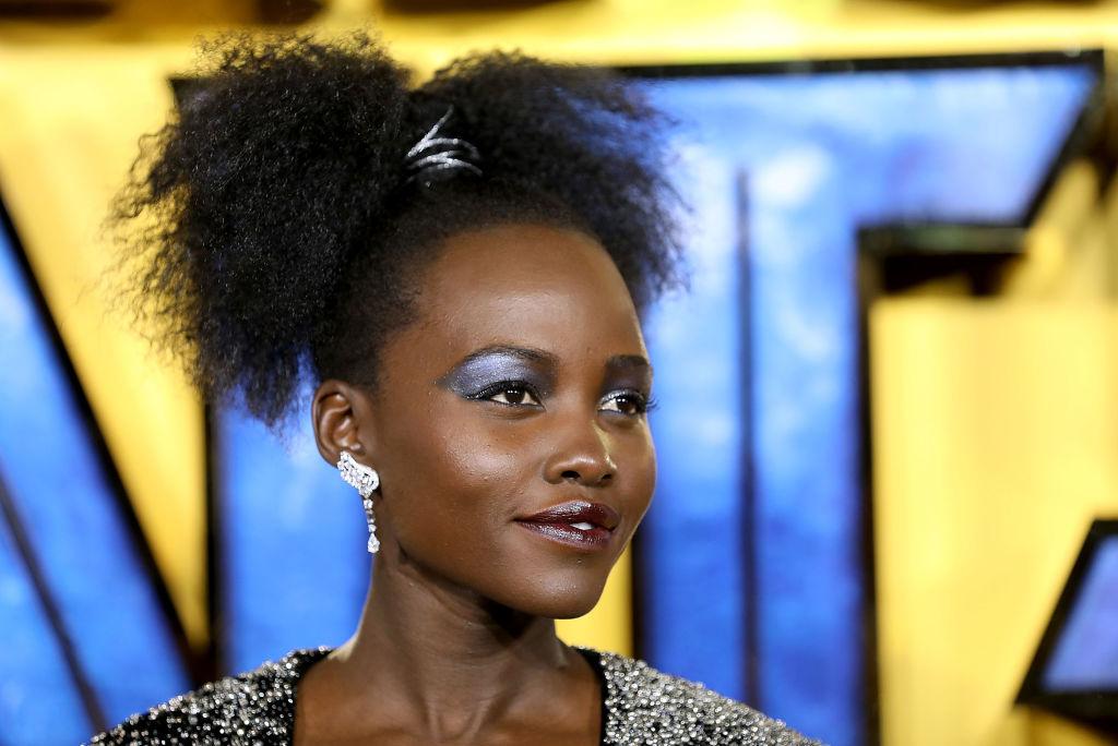 Lupita Nyong'o at the 'Black Panther' European Premiere