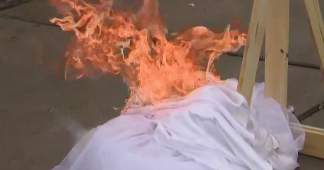 Briana Barksdale burned her wedding dress to celebrate her divorce