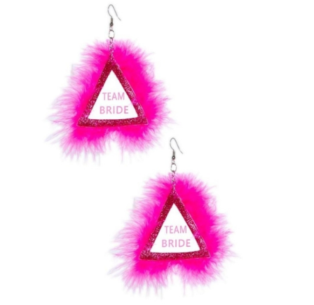 Team bride feather earrings from Primark's new wedding range (Primark)
