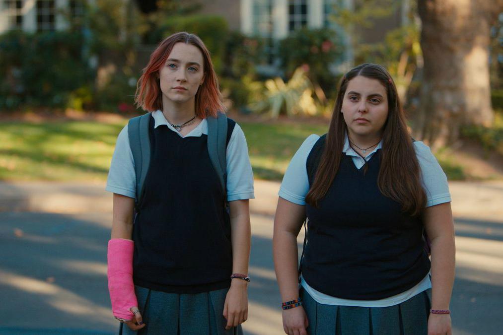 Saoirse Ronan (left) plays the title role in Greta Gerwig's moving film