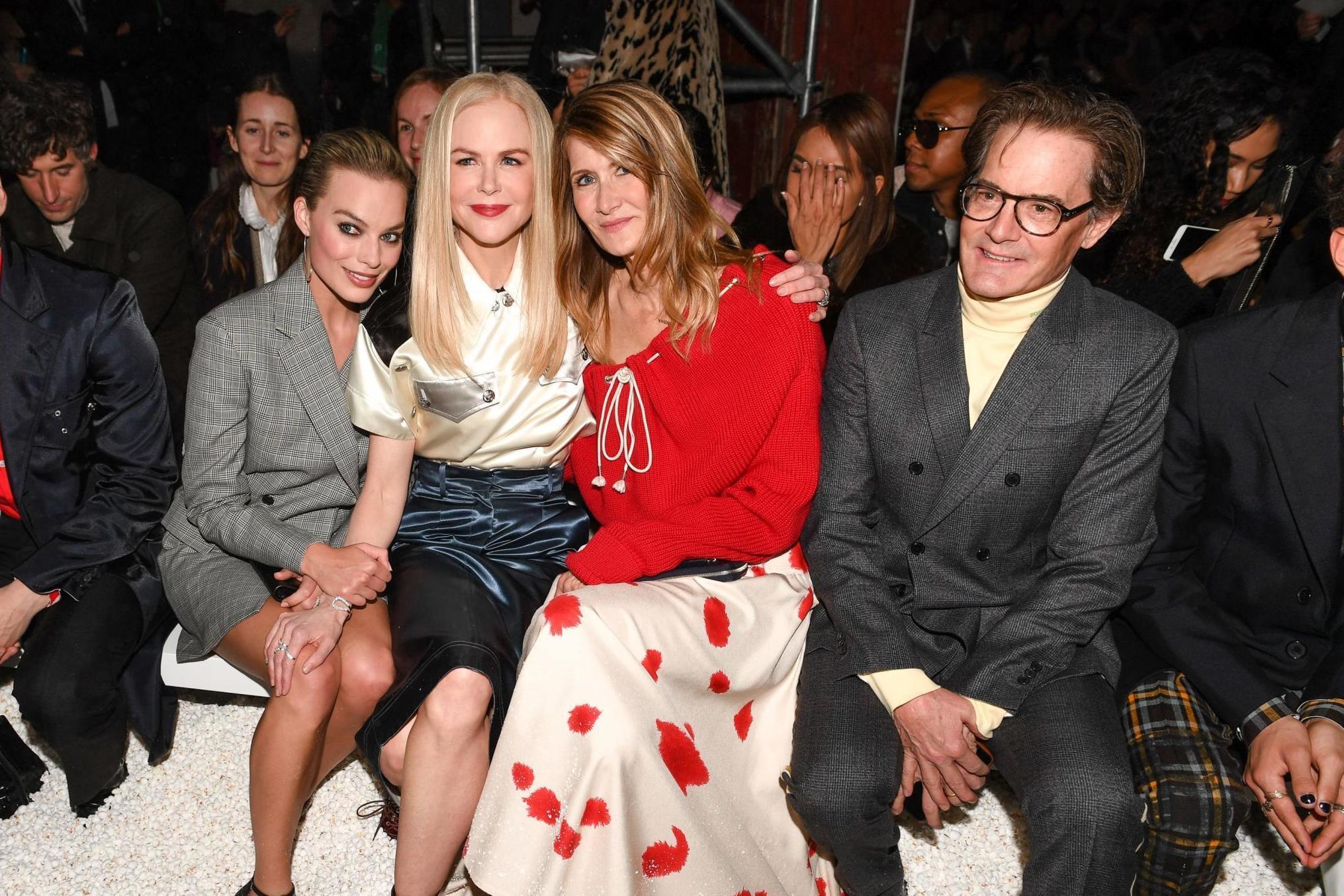 Margot Robbie, Nicole Kidman, Laura Dern and Kyle MacLachlan were among the celebrity attendees who sat front row