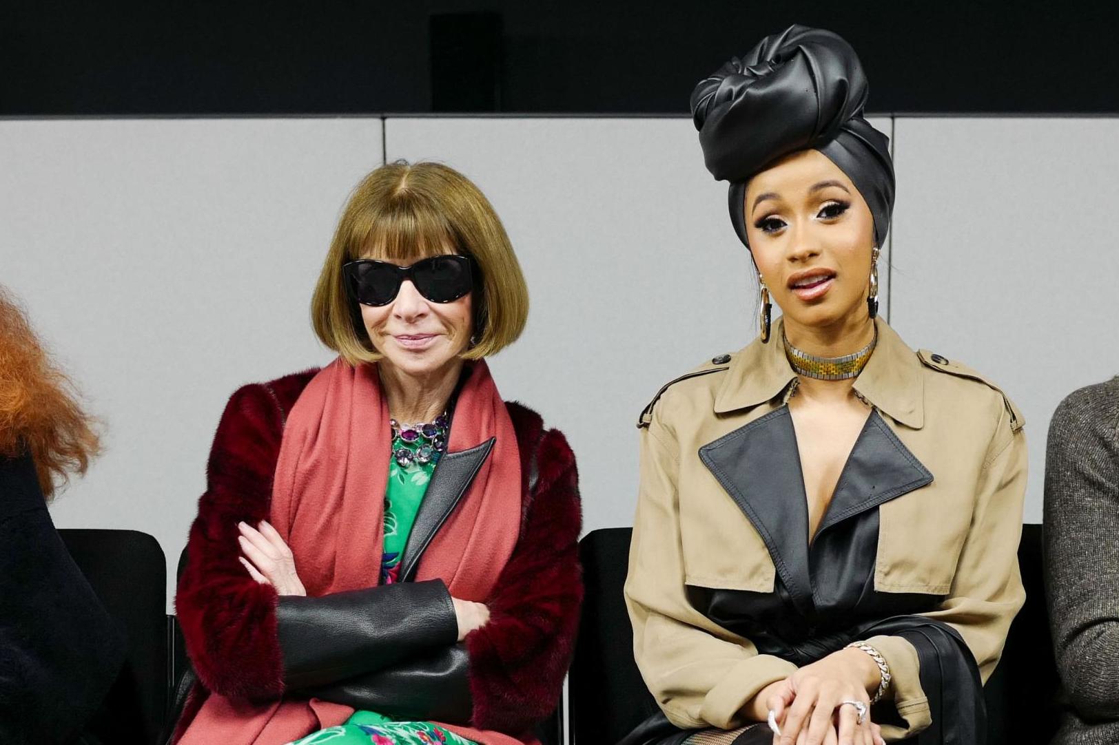 Anna Wintour and Cardi B at the Alexander Wang show