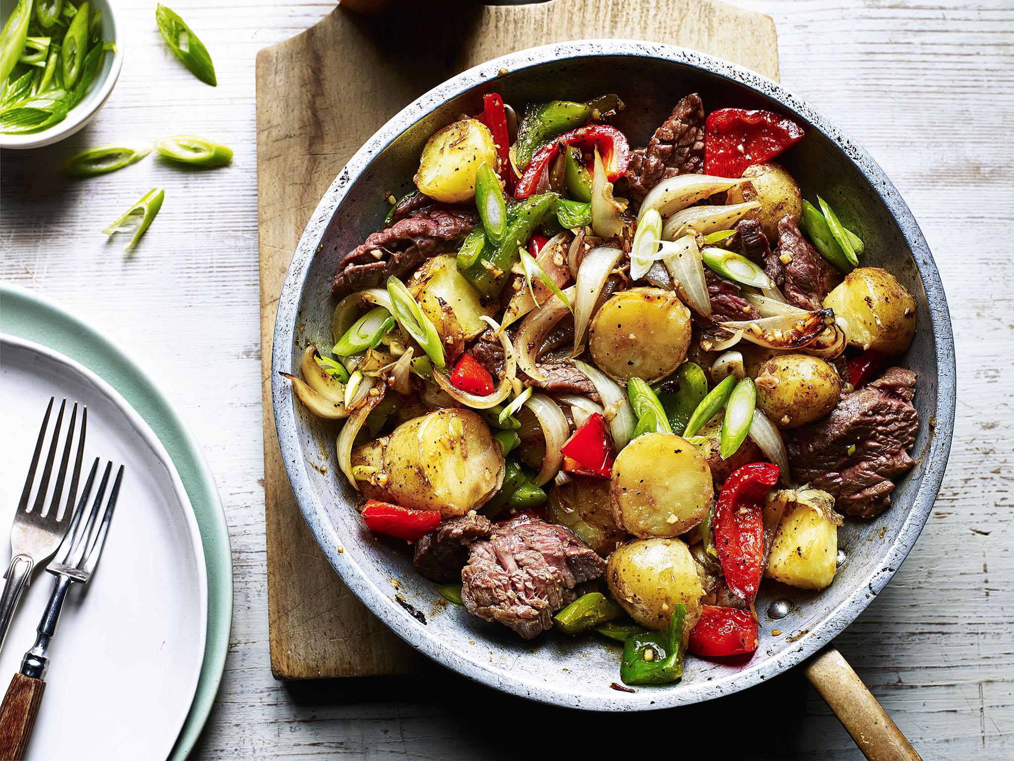 Stir crazy: the Piper calls the tune here, with a little help from some juicy steak