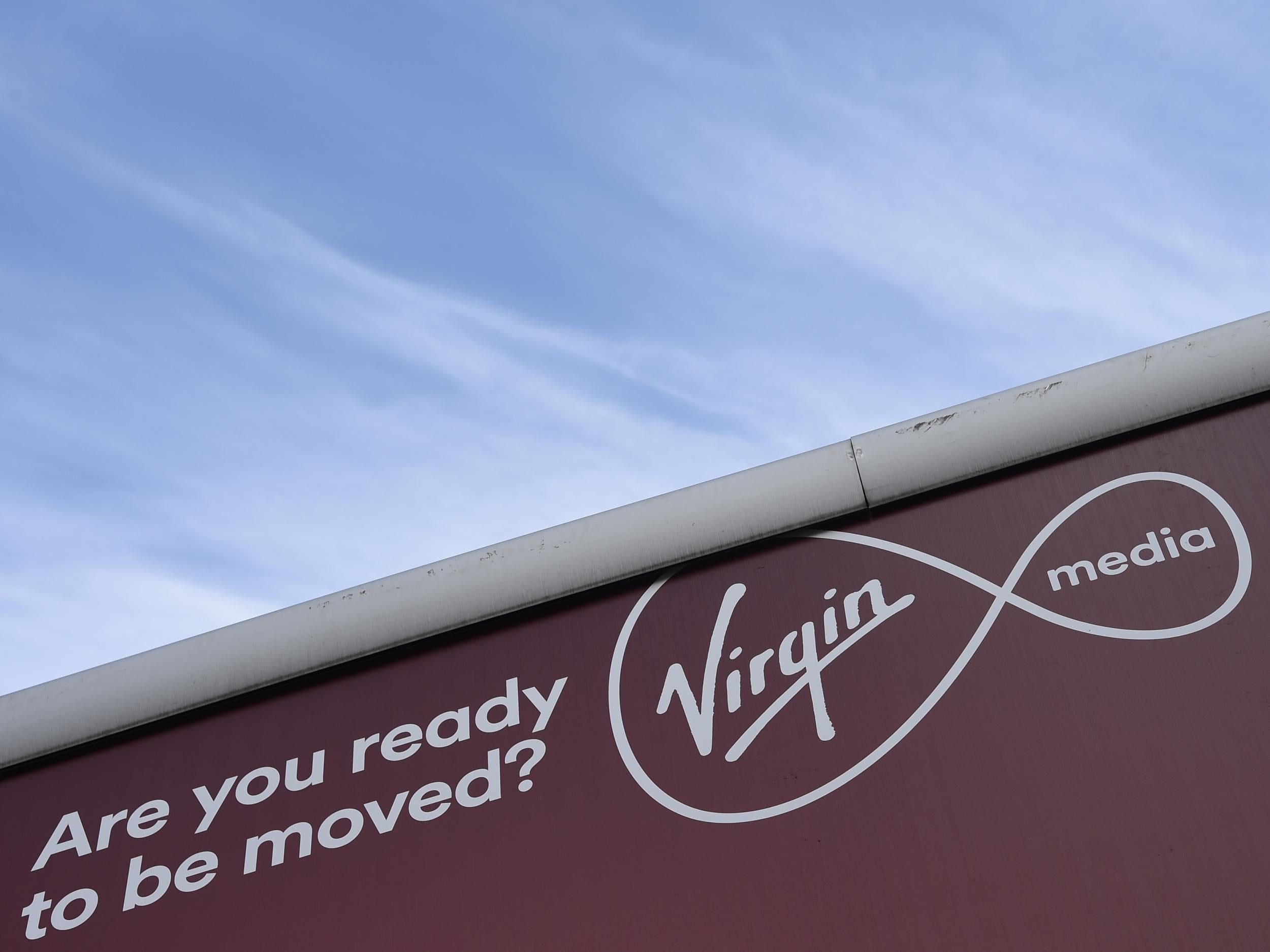 Virgin Media fibre broadband advertised in London