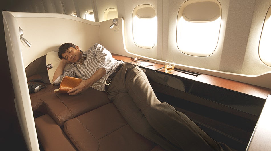 Passengers can choose a soft or firm sleeping surface