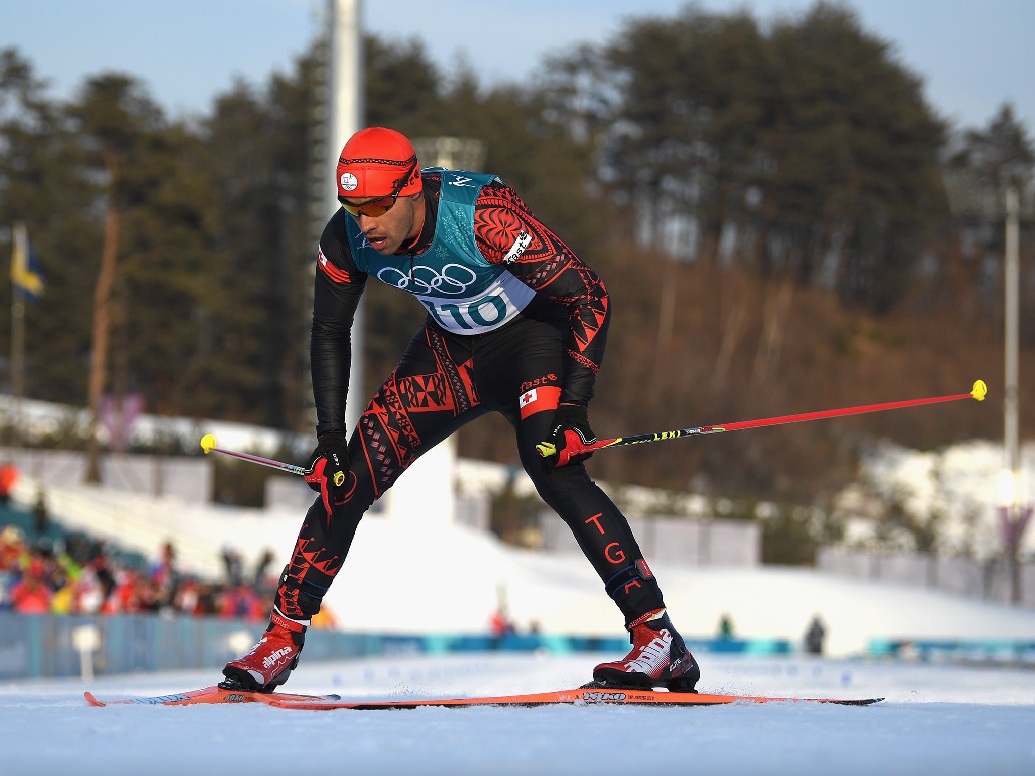 Pita Taufatofua crossed the line 114th of 118 competitors