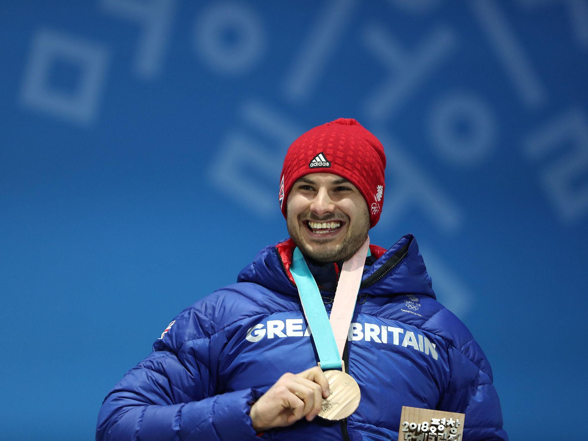 The Briton claimed a surprise bronze in the men's skeleton