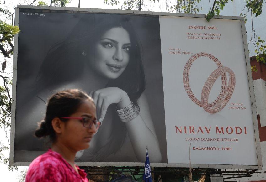 Priyanka Chopra promotes Nirav Modi jewellery in Mumbai (AFP/Getty)