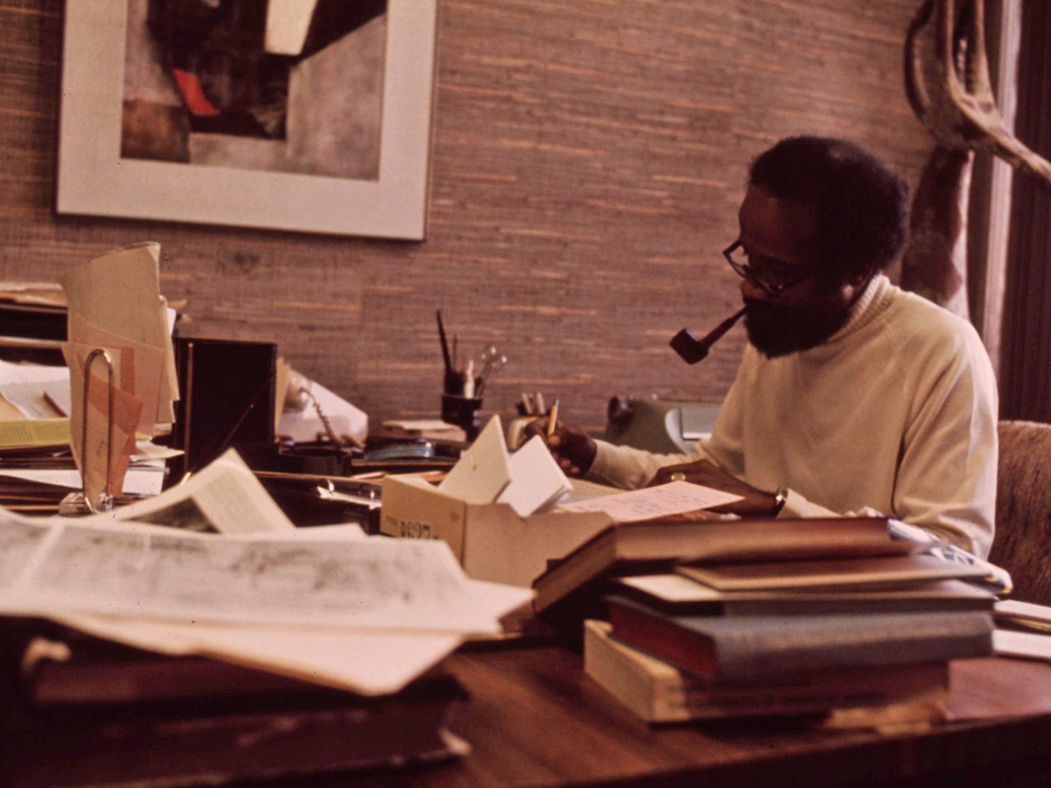 Bennett in 1973. He was the author of a series of historical books about the black experience in America (US National Archives)