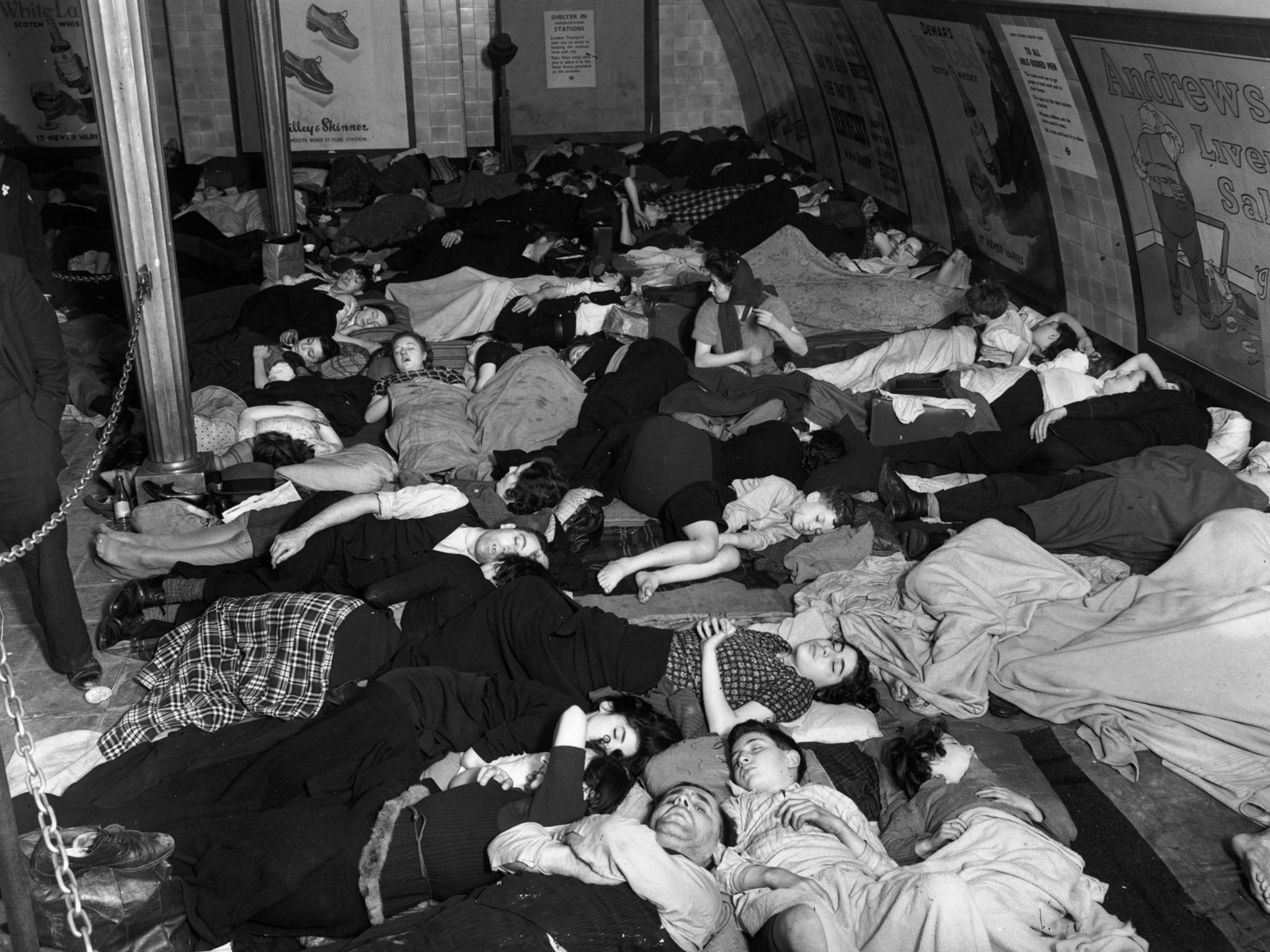 Londoners regularly retreated to the safety of underground stations, and slept all night when necessary