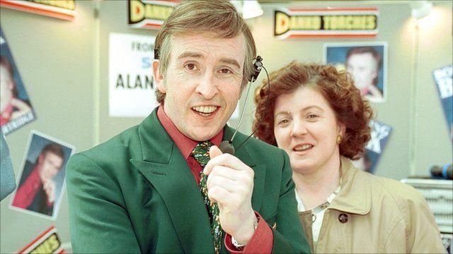 Steve Coogan and Felicity Montagu as Alan Partridge and Lynn