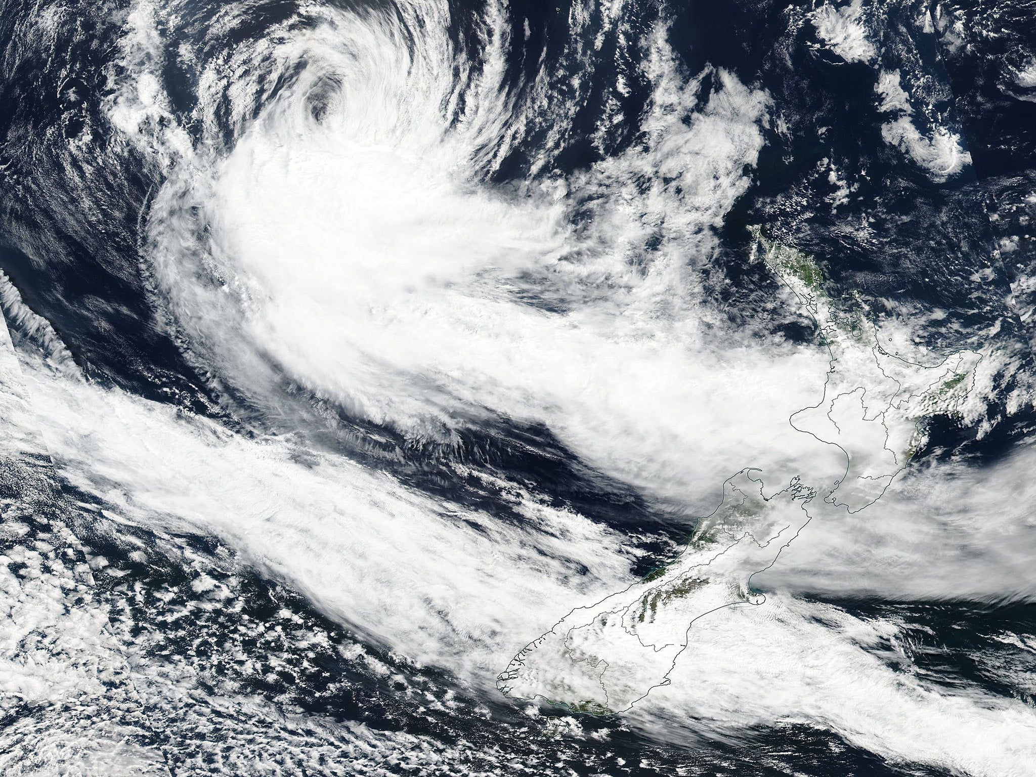 Satellite map shows Cyclone Gita approaching New Zealand
