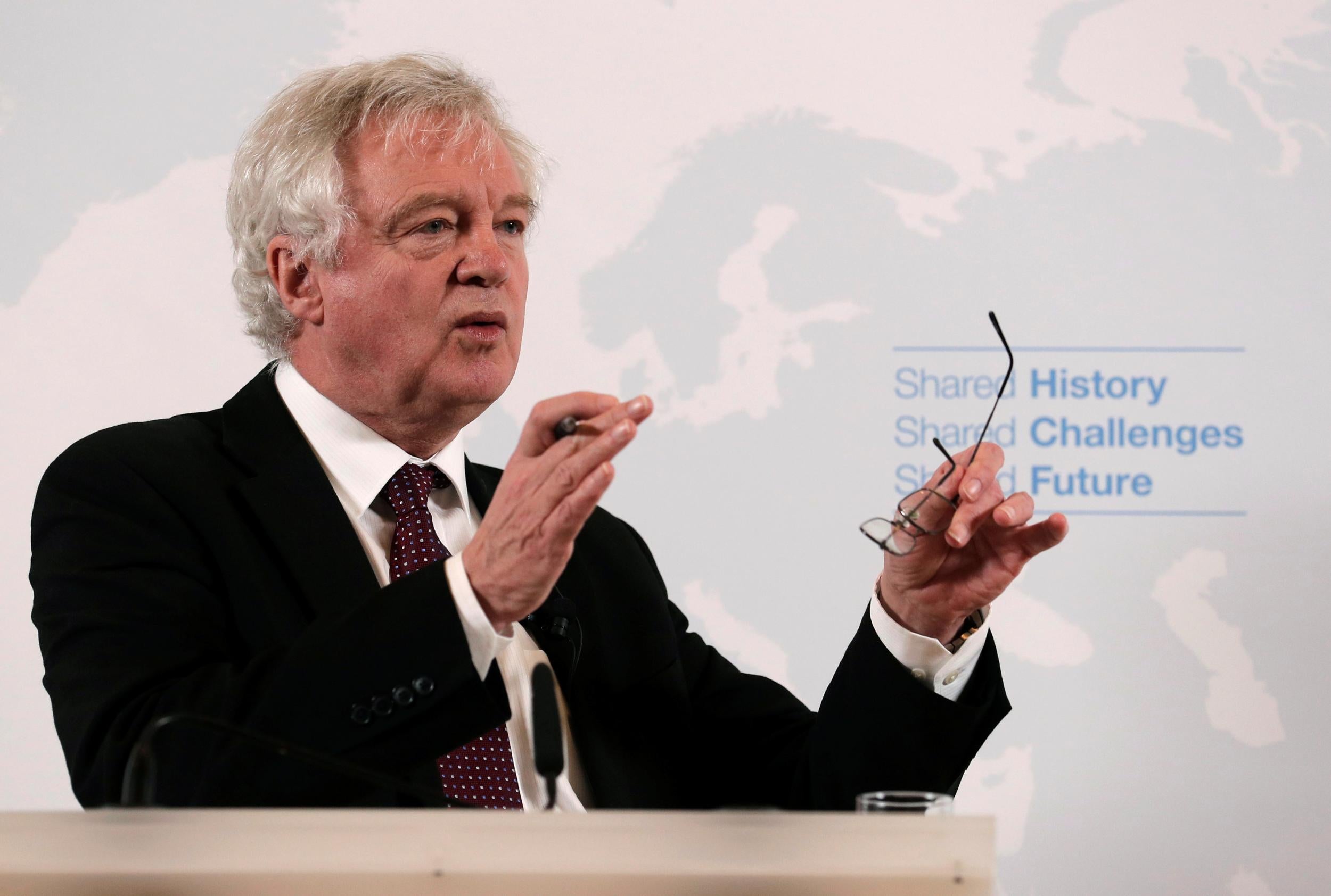 David Davis speaks to Austrian business leaders in Vienna