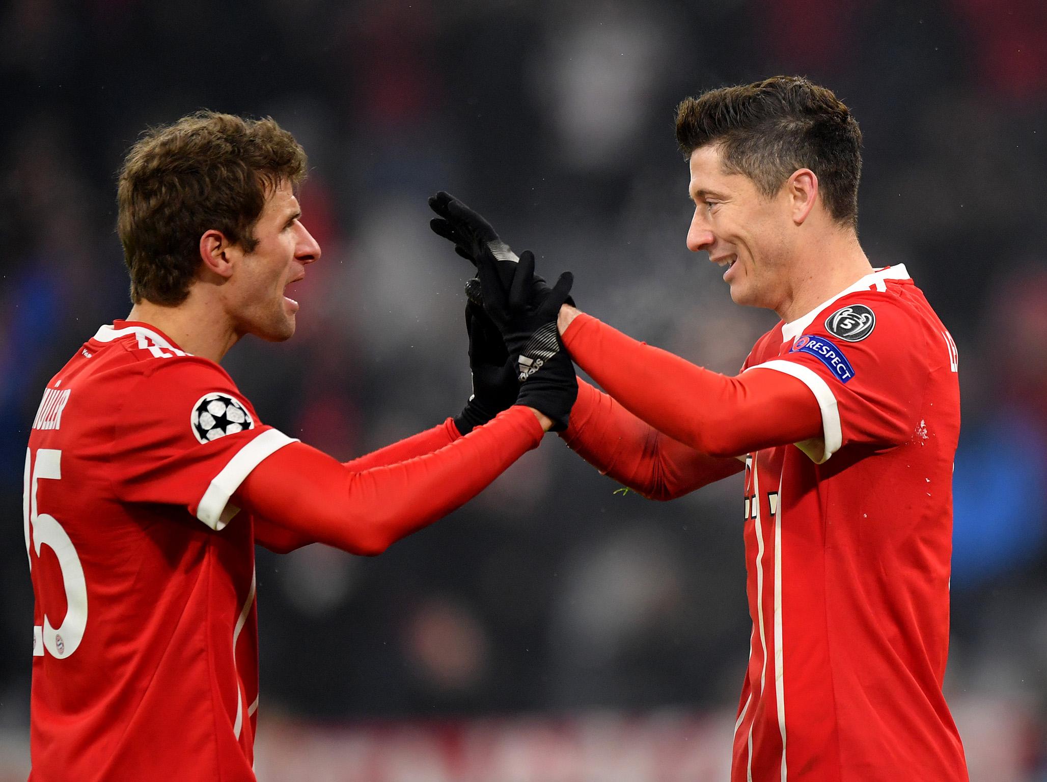 Thomas Muller and Robert Lewandowski shone at the Allianz Arena