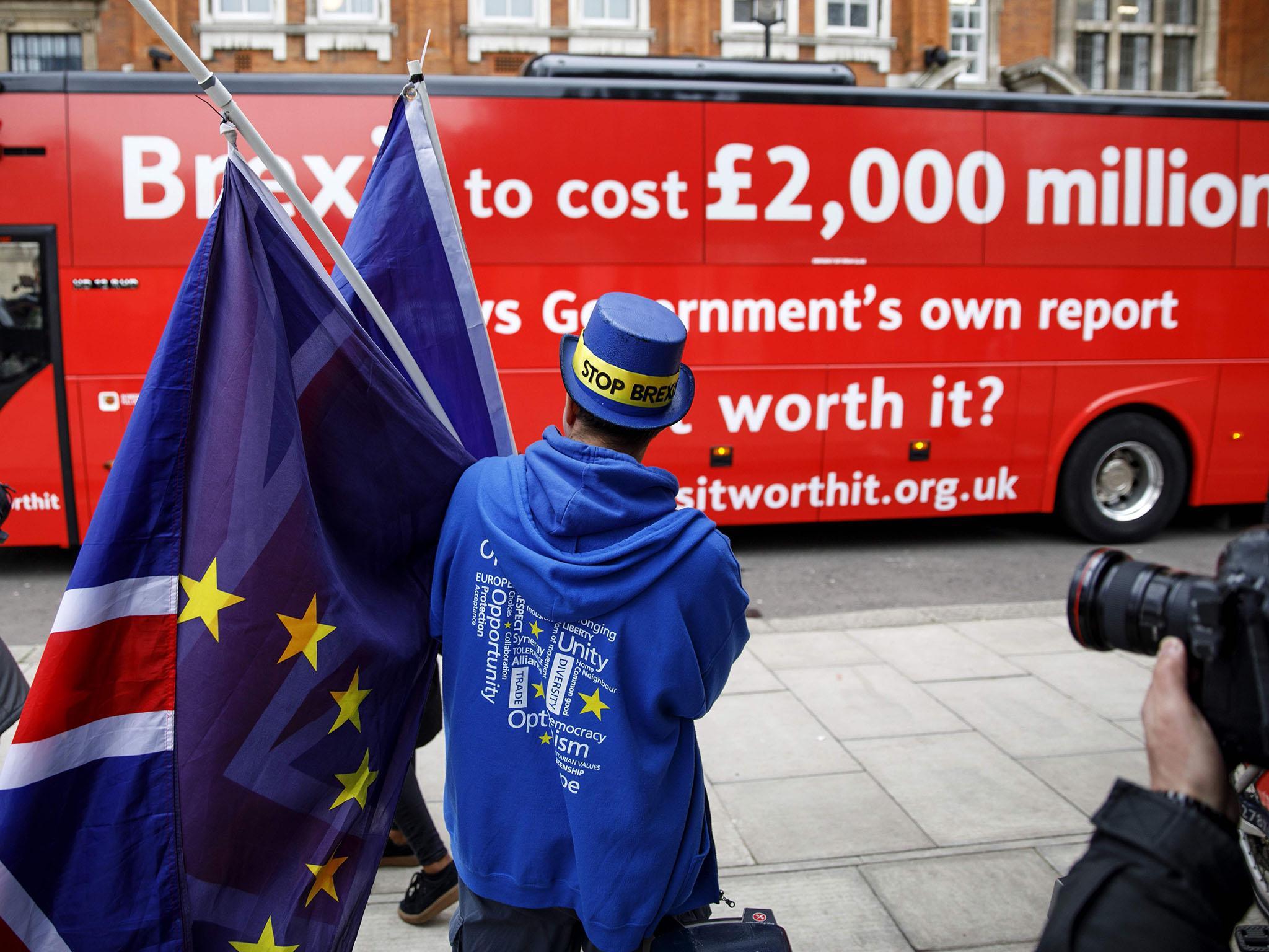 Brexit debate has heated up this week with the arrival of a 'Remainer' bus in Westminster