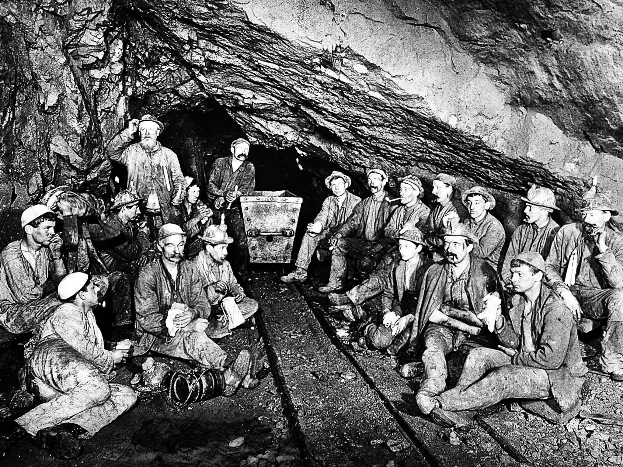 One theory is the crimped crust was a ‘handle’ for miners – like these in the East Pool mine in Redruth in 1892 – so their dirty hands didn’t touch their meal