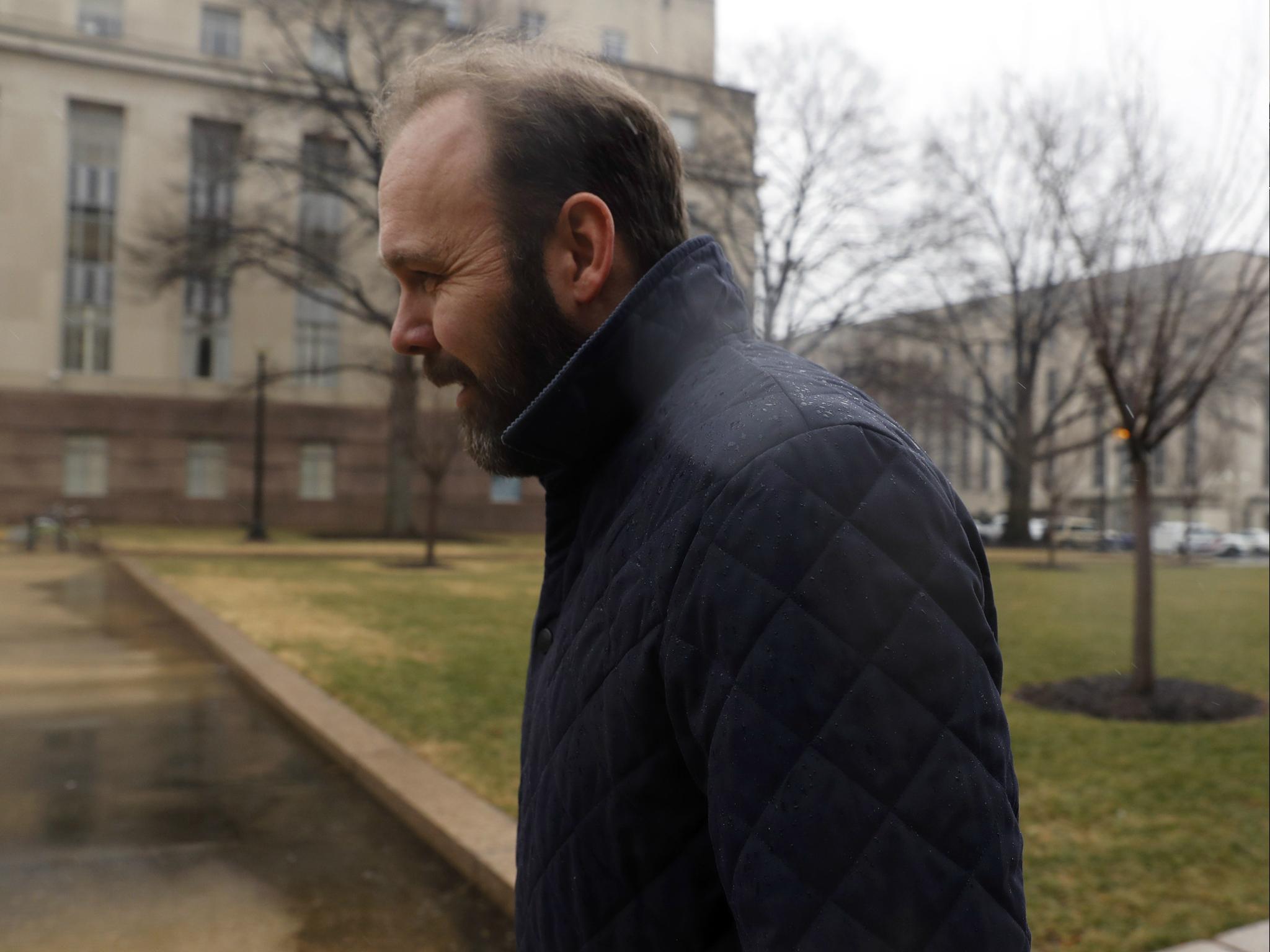 Former Trump Aide Rick Gates attends a hearing on his fraud, conspiracy and money-laundering on 7 February 2018 in Washington, DC.