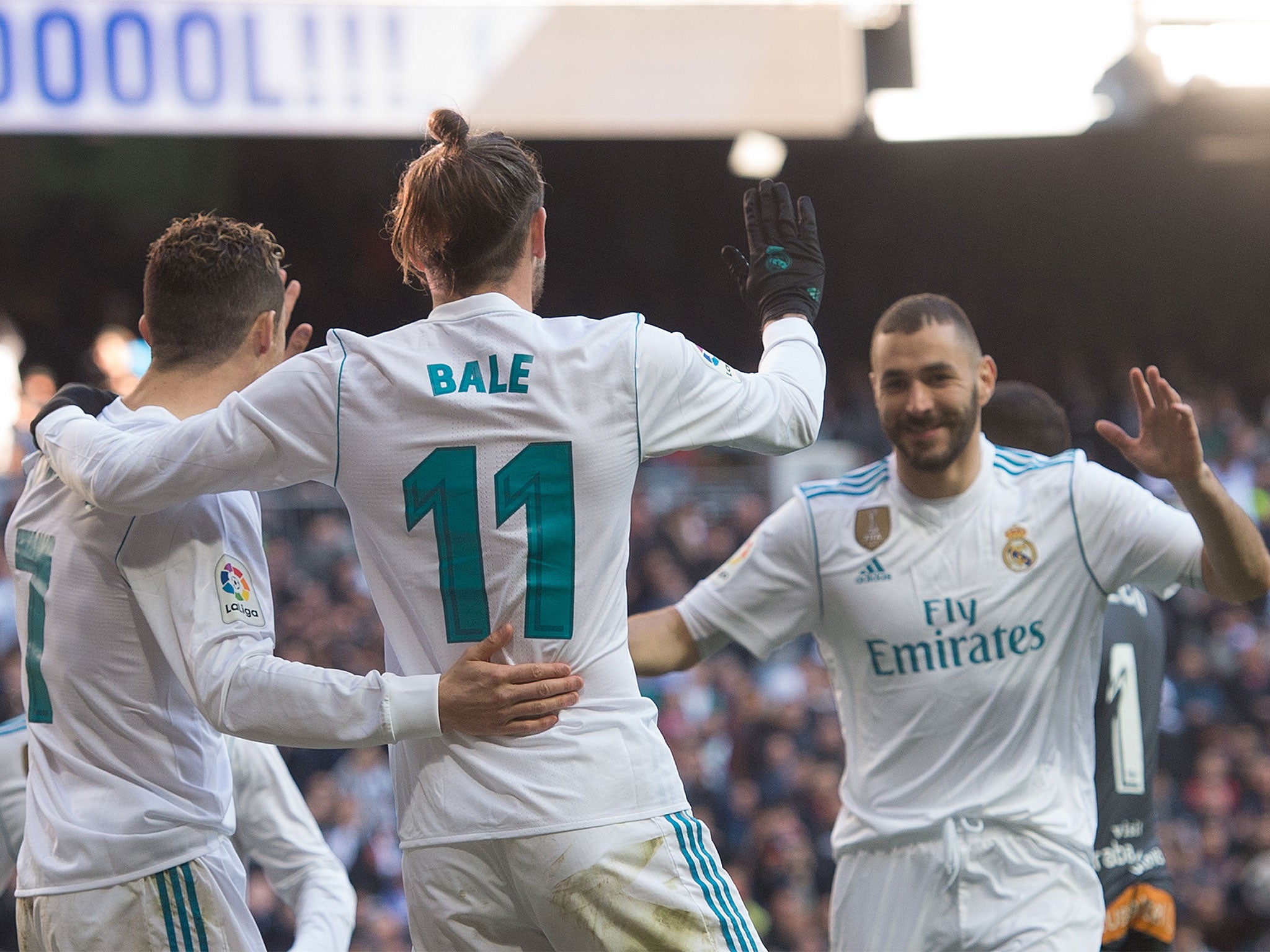 Cristiano Ronaldo, Gareth Bale and Karim Benzema were all on target