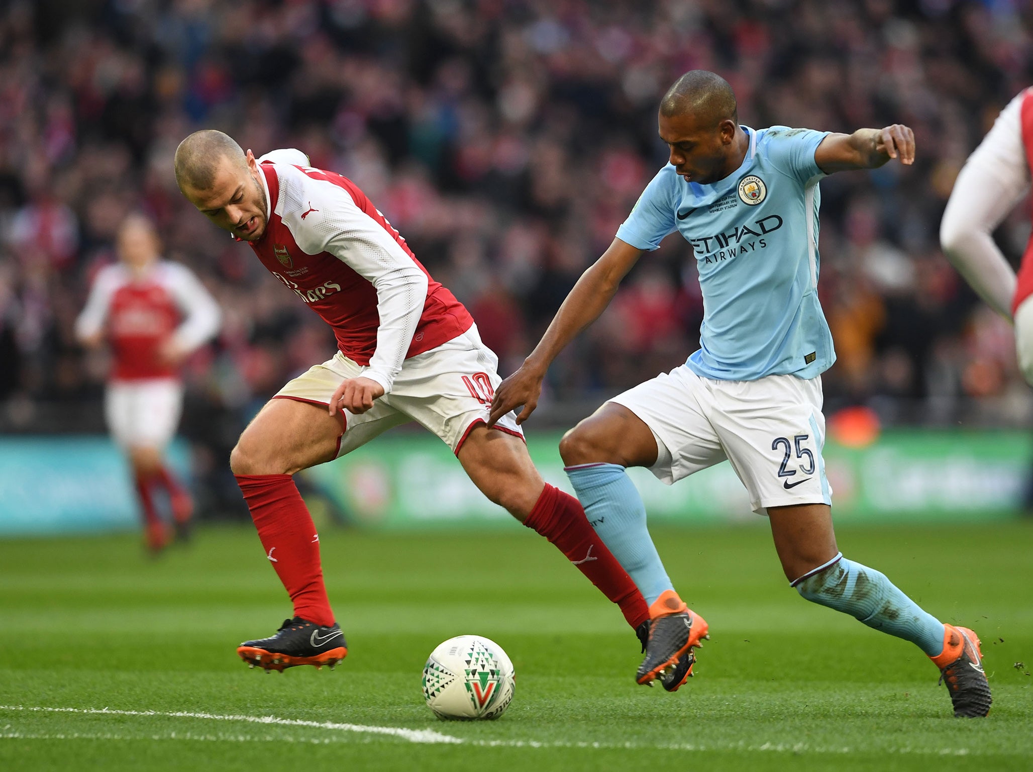 Fernandinho picked up an injury in the EFL Cup final