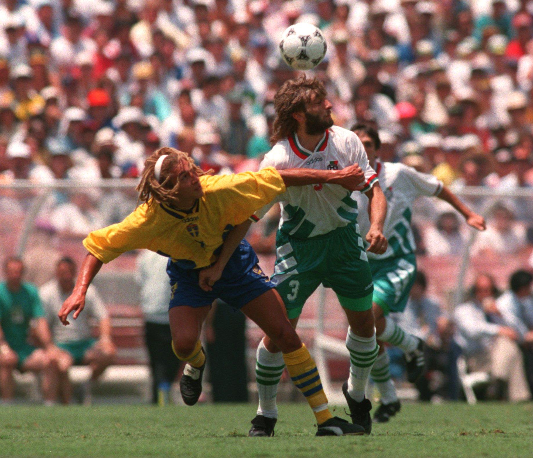 Larsson during the 1994 World Cup for Sweden (Getty)