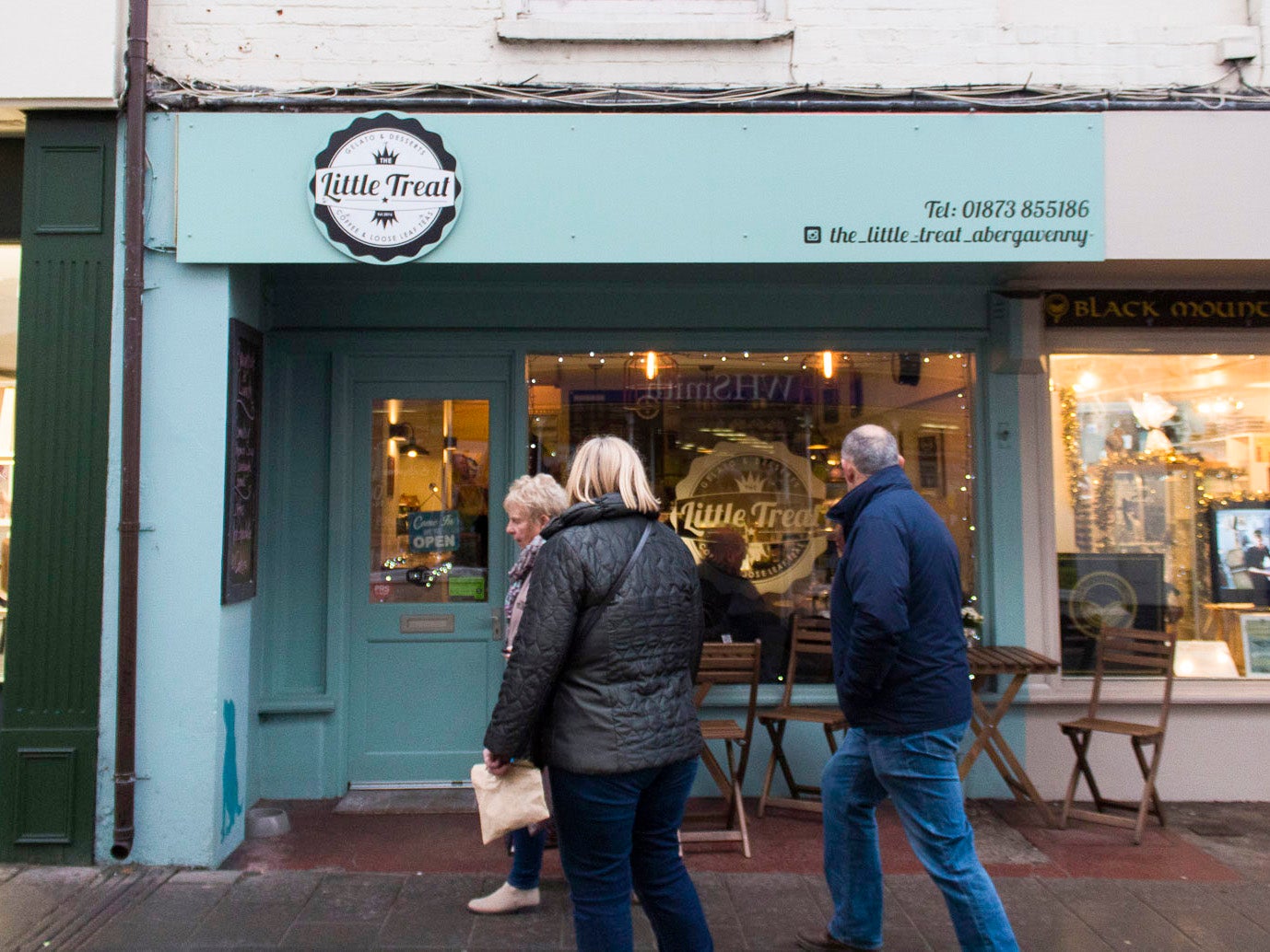 The Little Treat cafe offers a range of homemade cakes and local Monmouthshire gelato