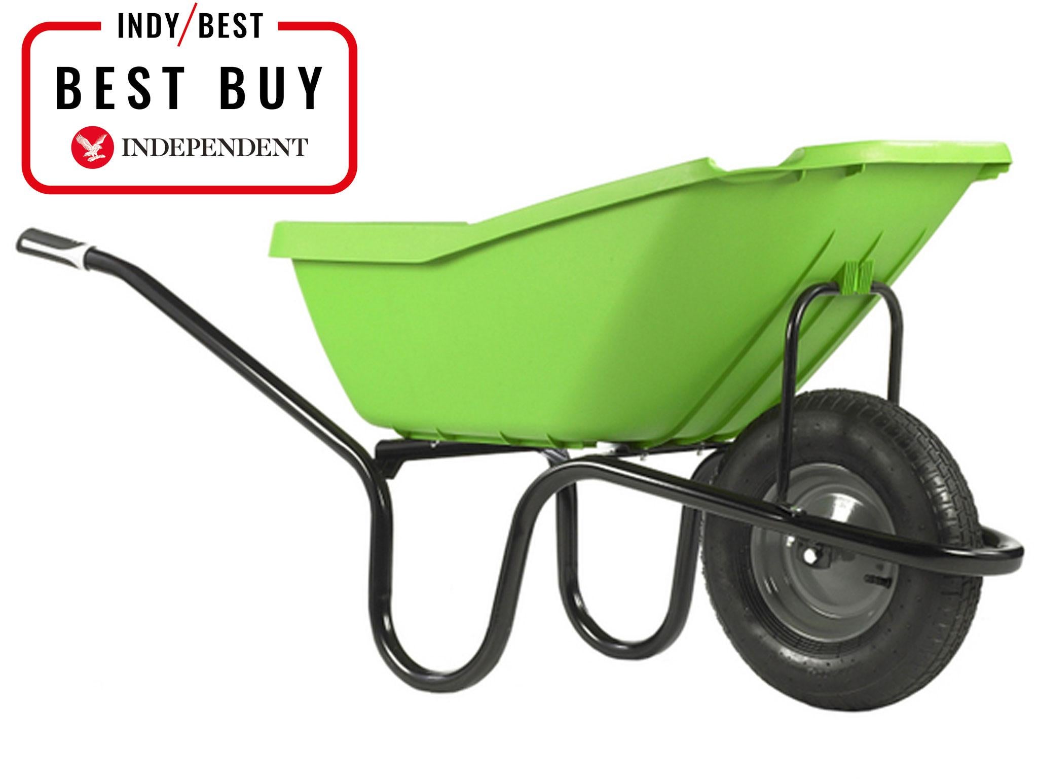 The tipper makes it easy to hoist the barrow up to empty its contents