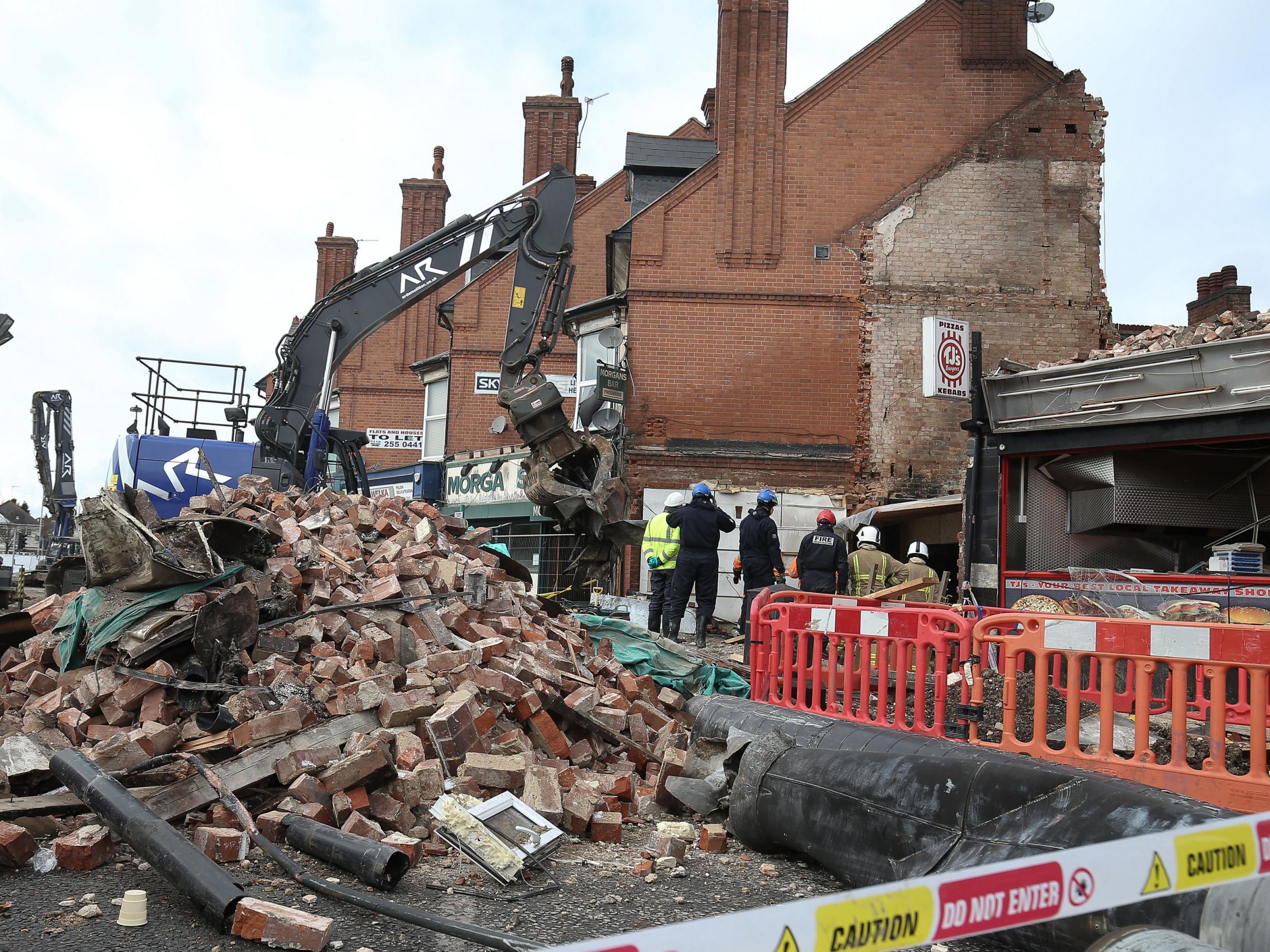 Emergency services at the scene on Hinckley Road in Leicester