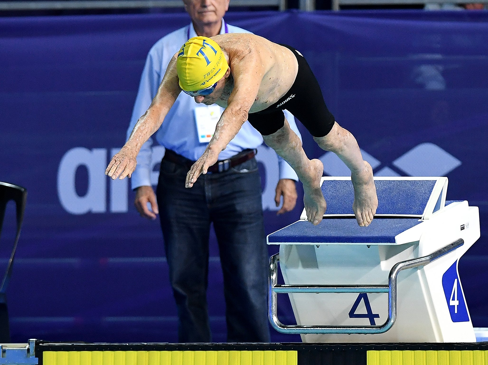 George Corones dives off the blocks