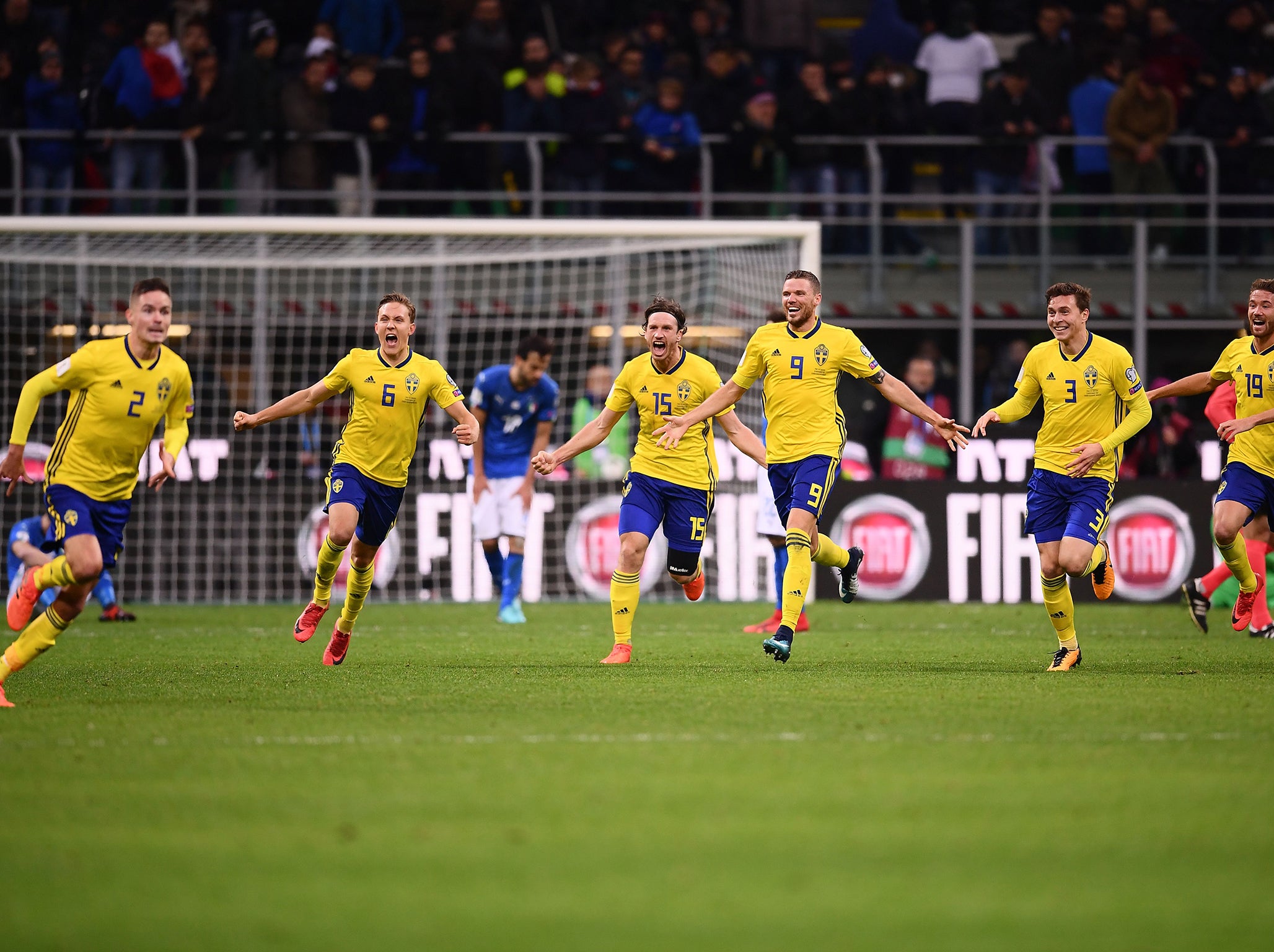 Sweden beat Italy to reach this summer's World Cup finals