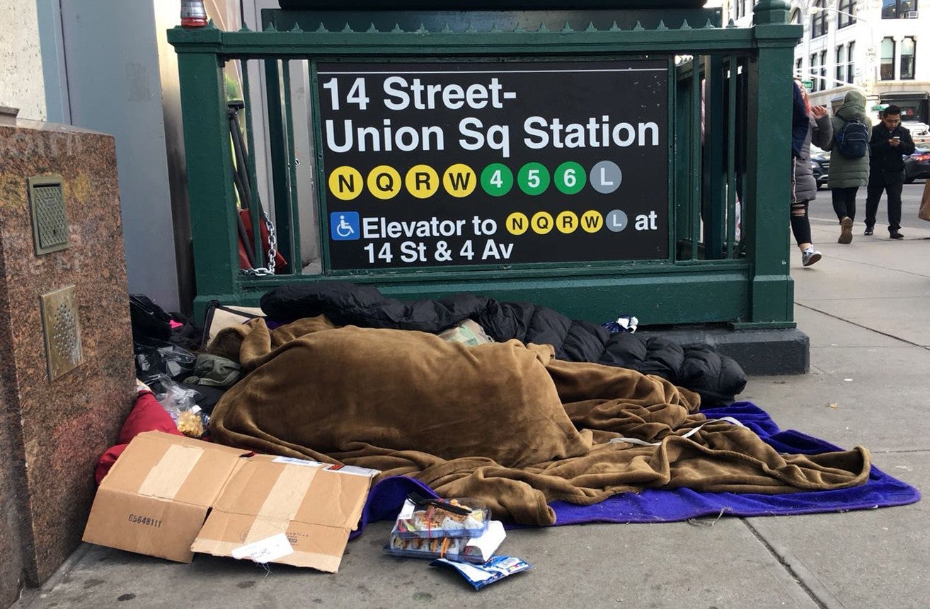 Nakesha stayed on sidewalks and mostly by a heated grate