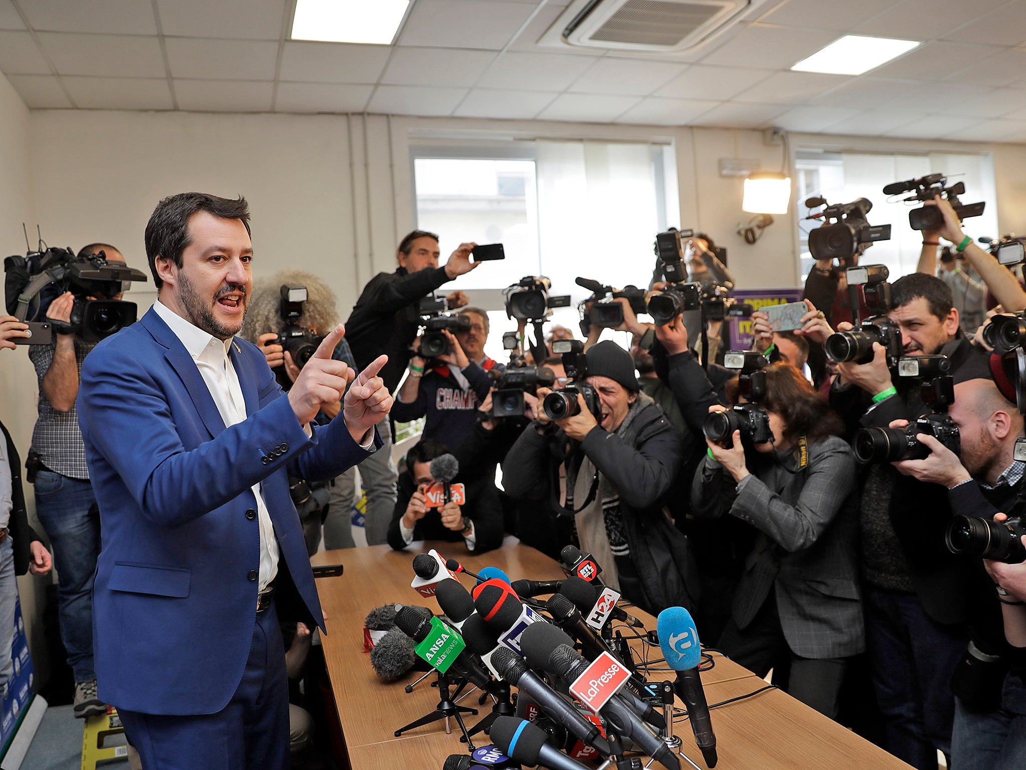 Matteo Salvini has overtaken Silvio Berlusconi as the right's most powerful figure