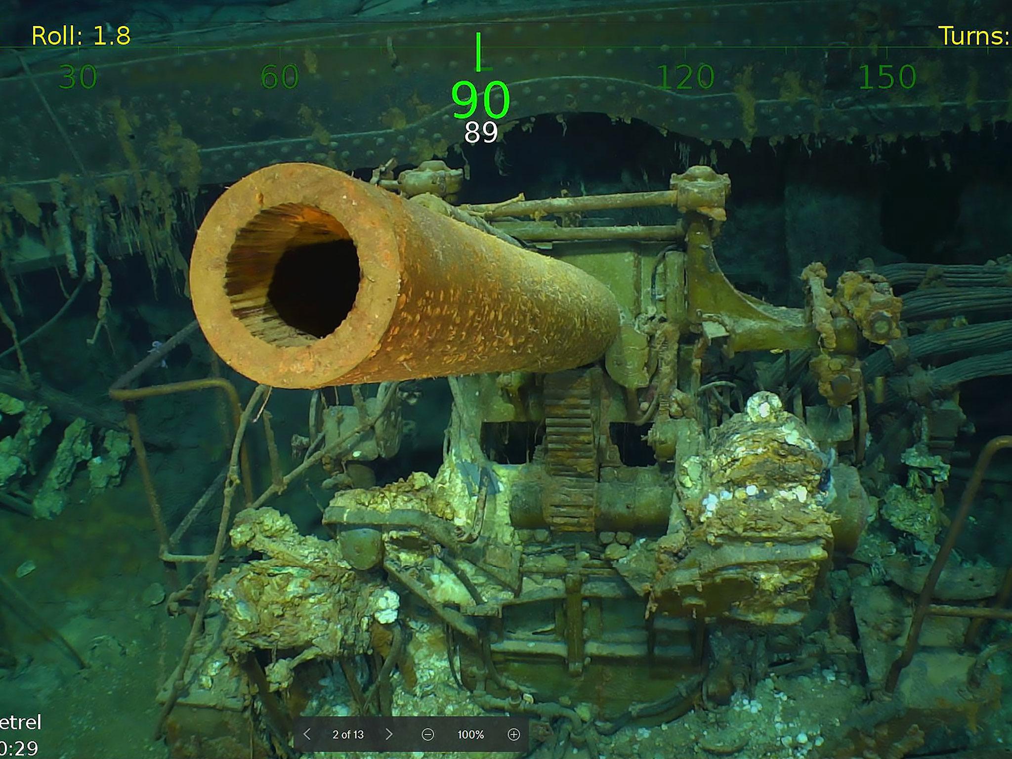 The USS Lexington was found at a depth of 3,000m below the surface of the Coral Sea, more than 500 miles off the eastern coast of Australia