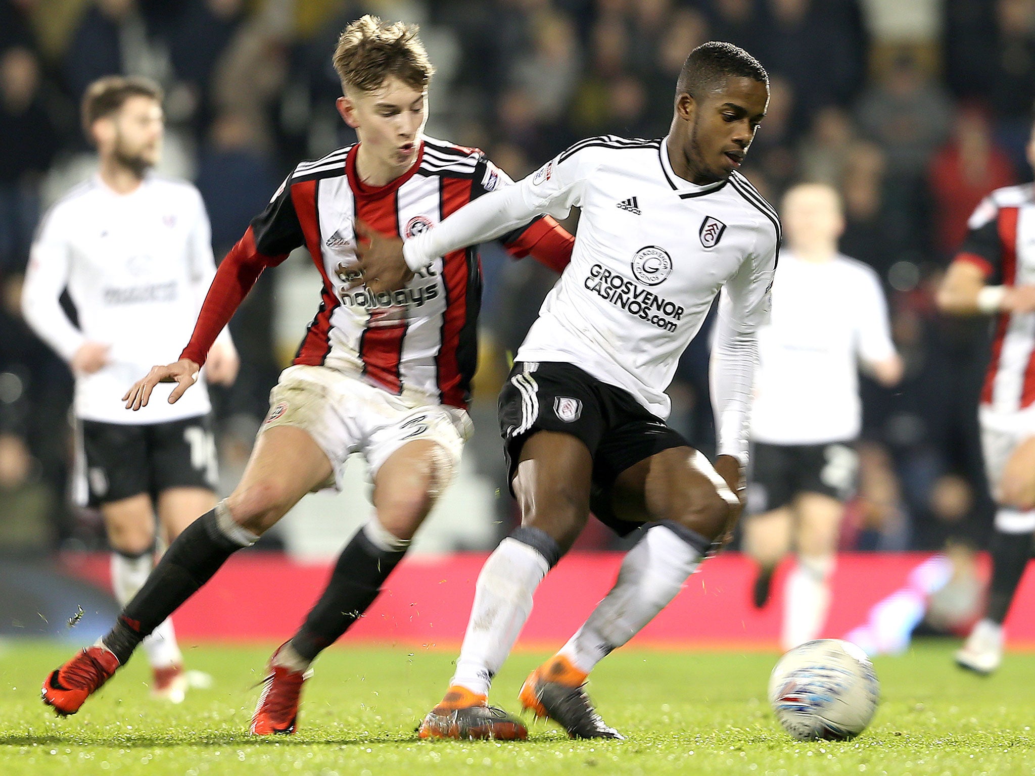 Ryan Sessegnon spins away from Enda Stevens