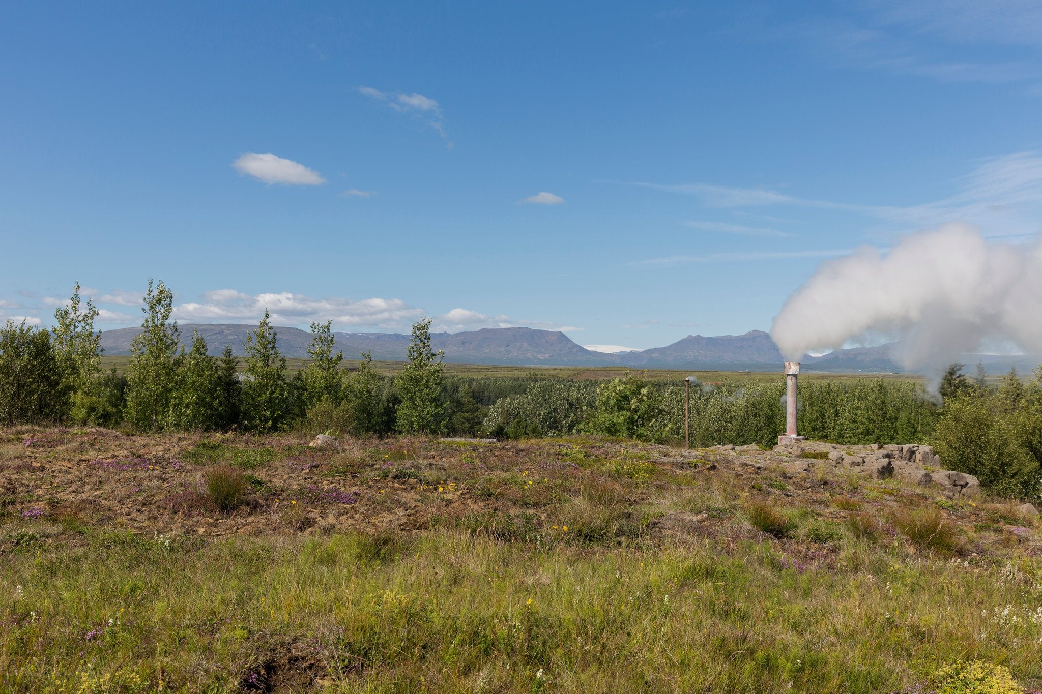 The vent of the capped geyser, which erupts every seven minutes