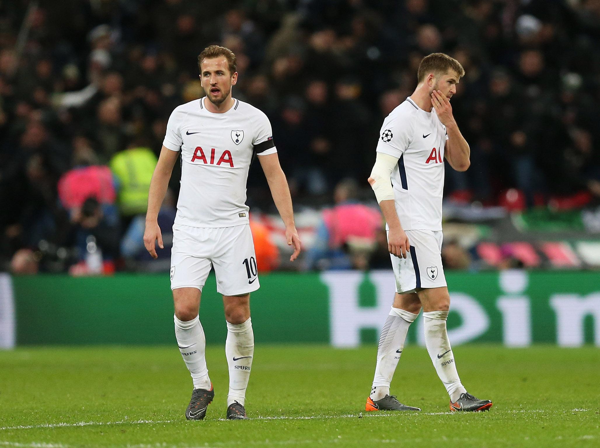 A dejected Harry Kane and Eric Dier