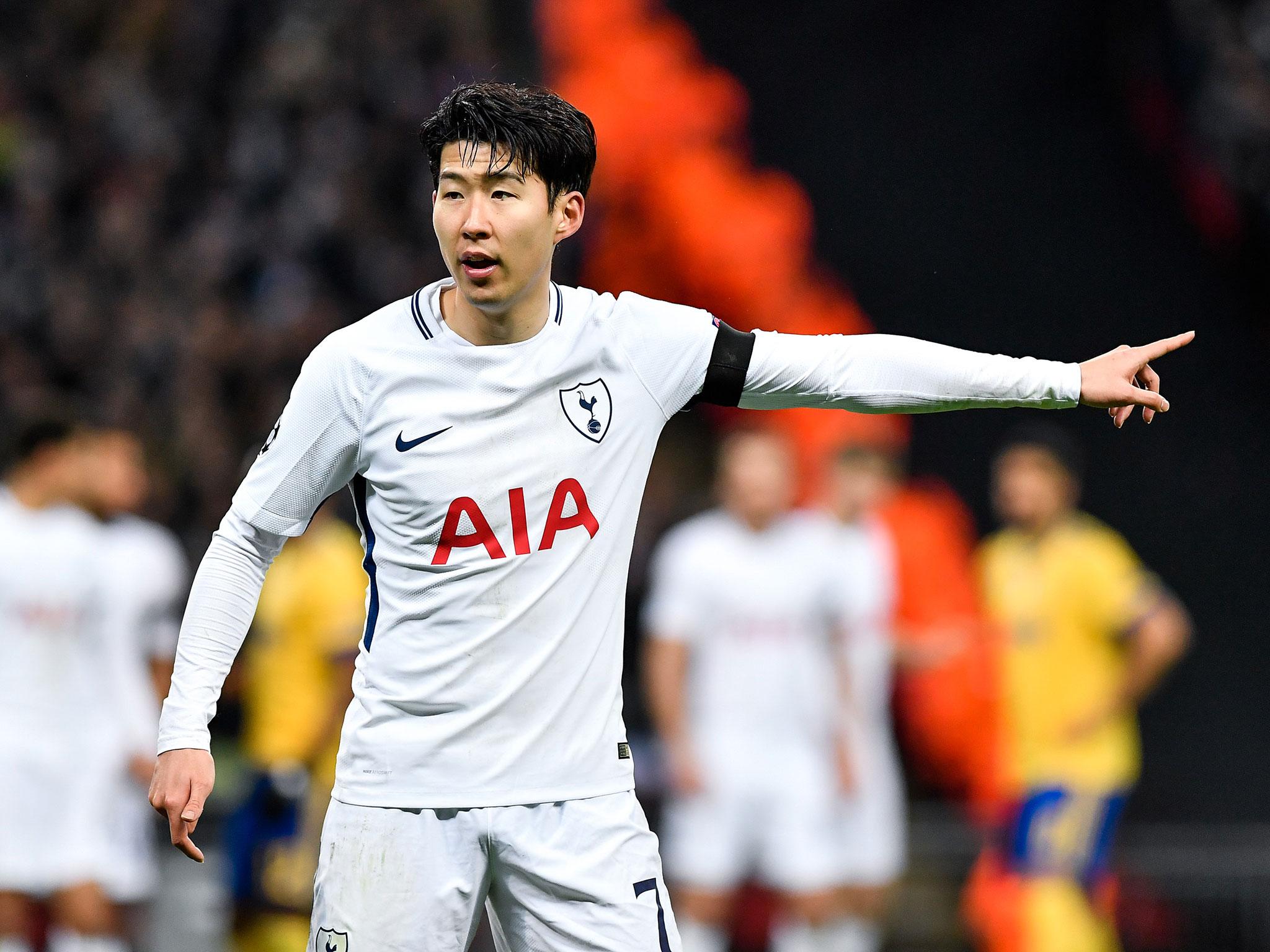 Son scored Tottenham's only goal of the evening