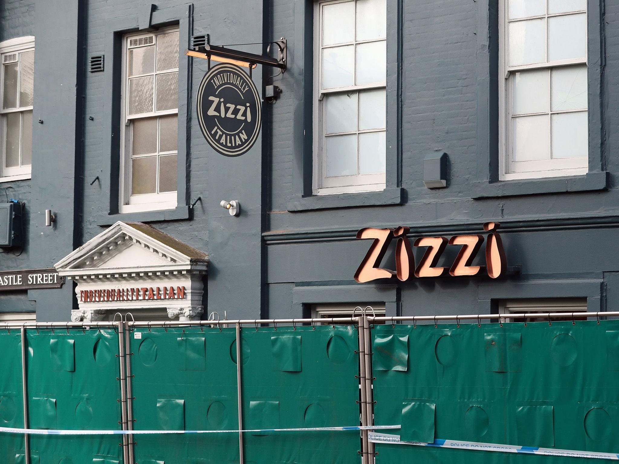 Barriers erected outside a Zizzi restaurant in Salisbury as police and members of the armed forces probe the suspected nerve agent attack on Russian double agent Sergei Skripal (Andrew Matthews/PA)