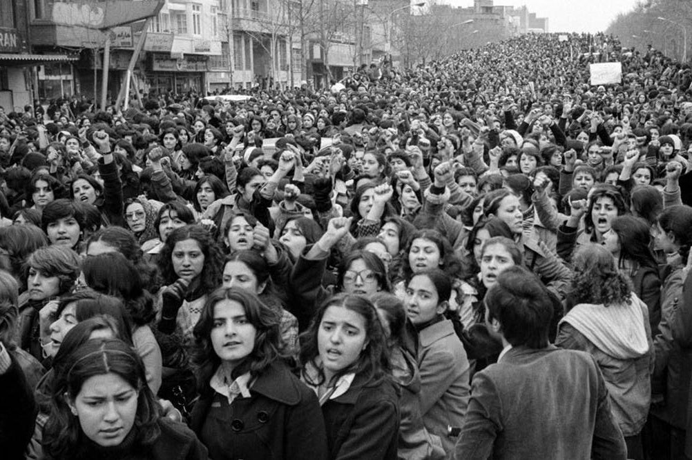 Thousands of Iranian women took to the streets to protest against the hijab law in Tehran in the spring of 1979