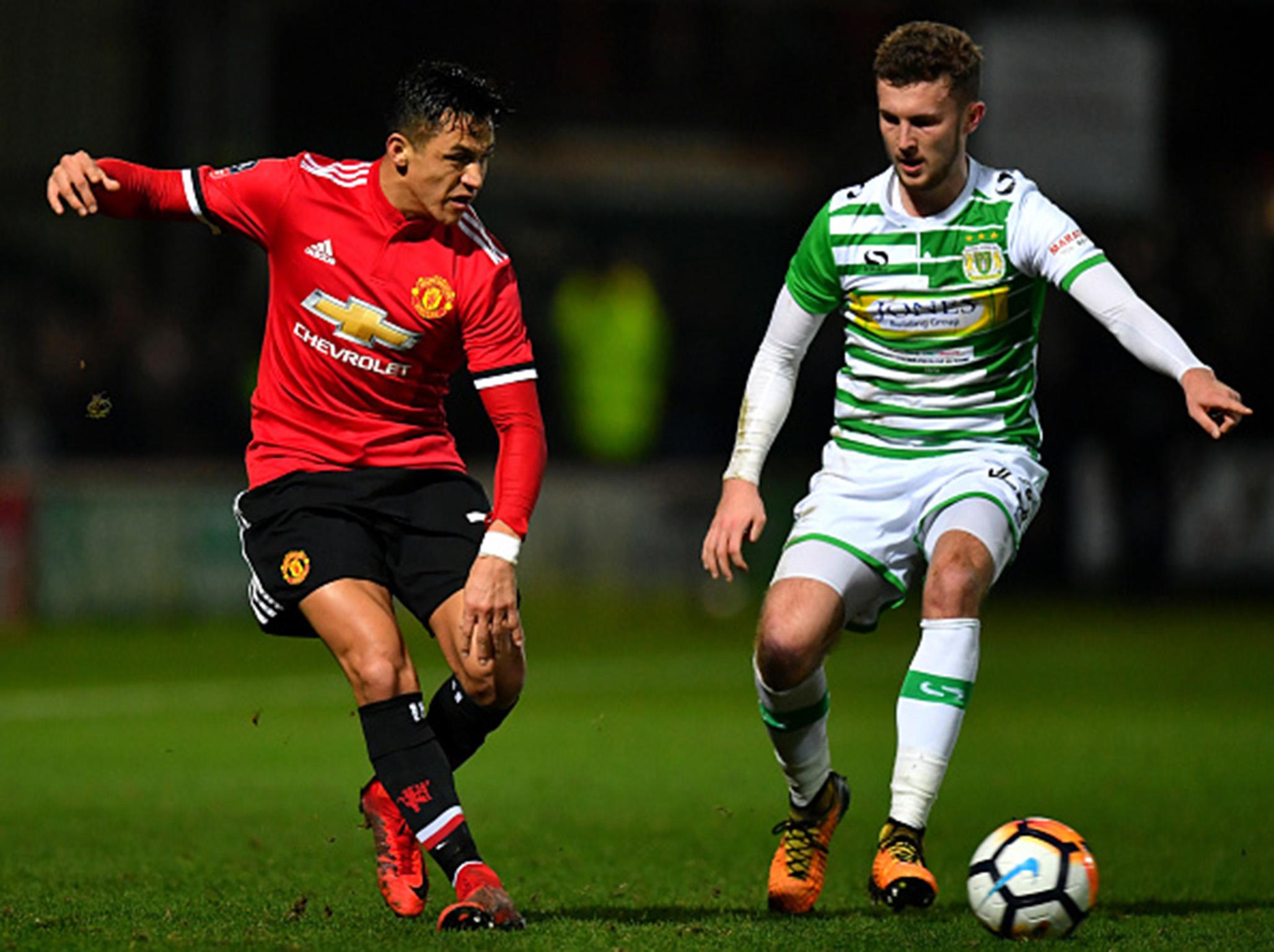 Yeovil’'s Tom James played against Manchester United in the FA Cup