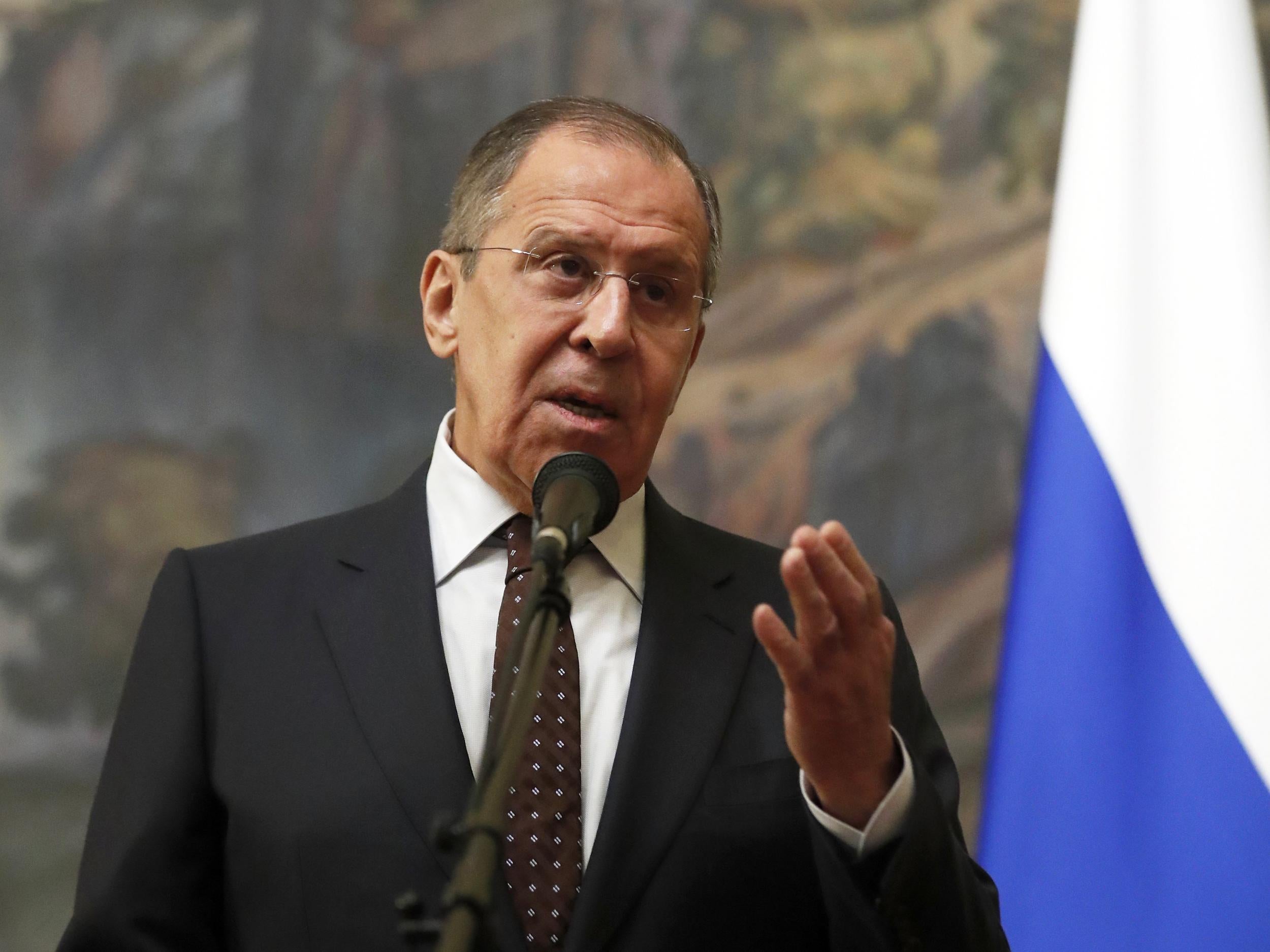 Sergei Lavrov said Russia was not to blame for the attack