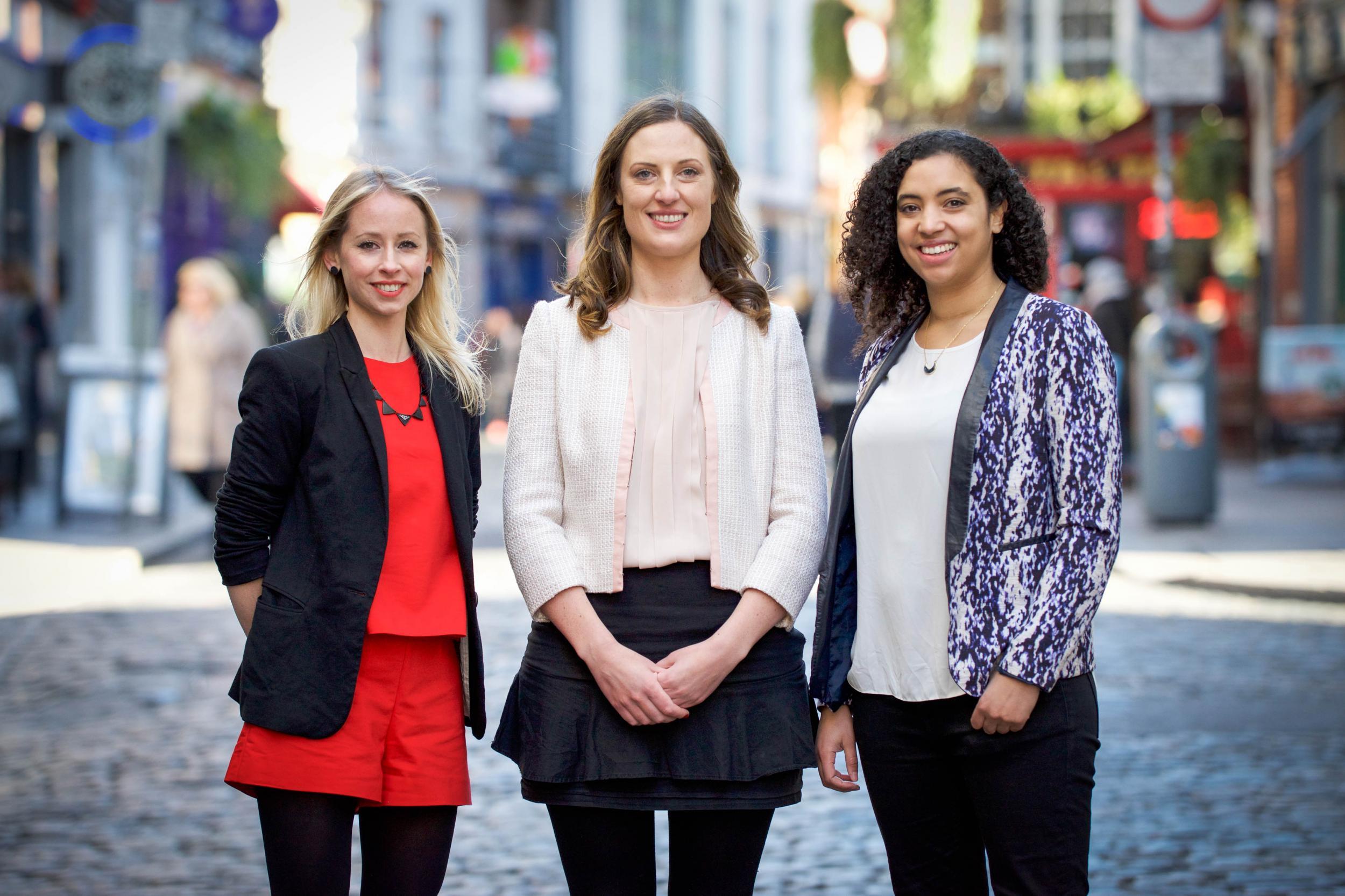 &#13;
GirlCrew co-founders Elva Carri, Pamela Newenham and Áine Mulloy (Photographer: Peter Varga)&#13;